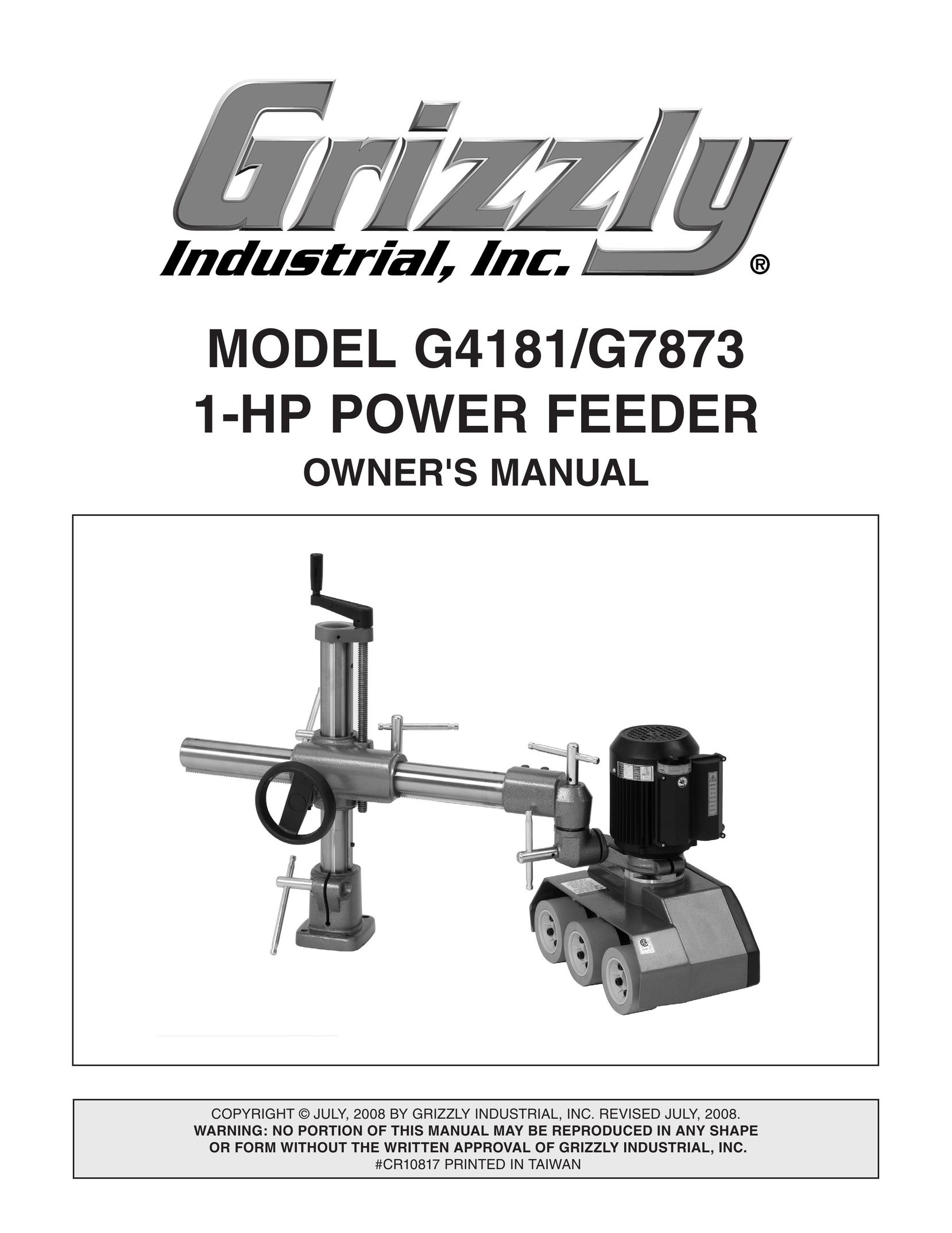 Grizzly G7873 Welder User Manual