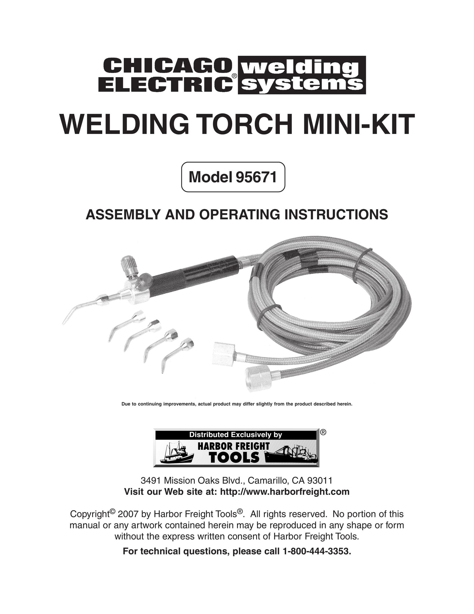 Harbor Freight Tools 95671 Welder User Manual