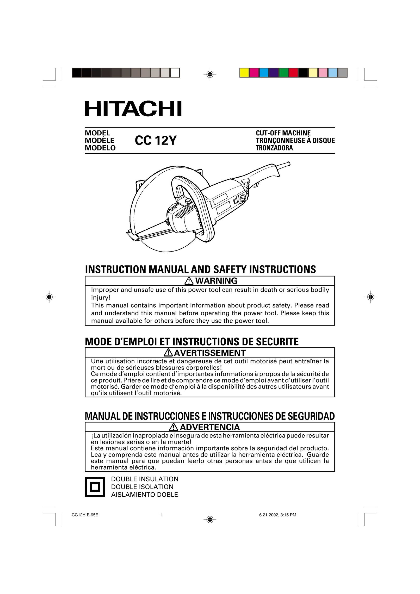 Hitachi CC 12Y Welder User Manual