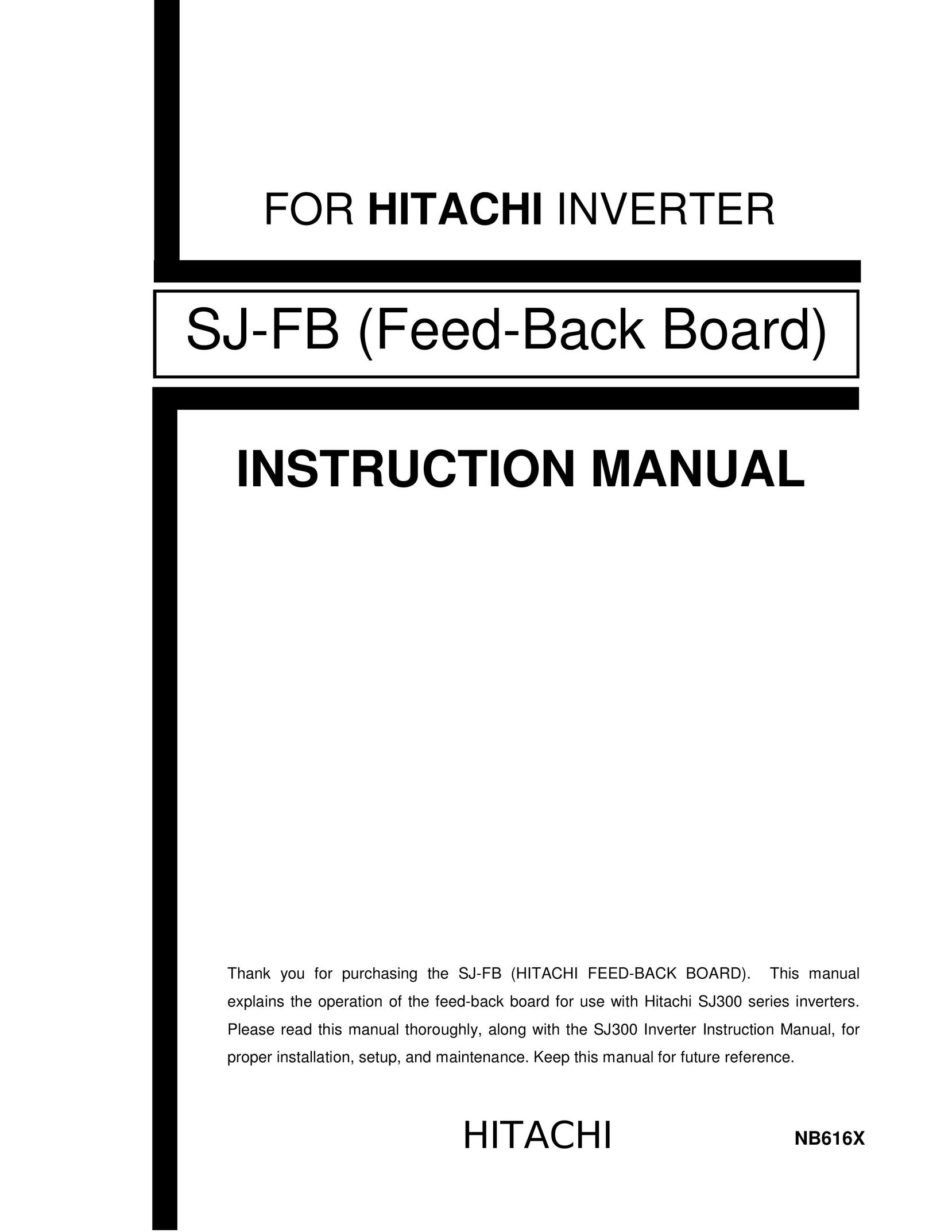 Hitachi NB616X Welder User Manual