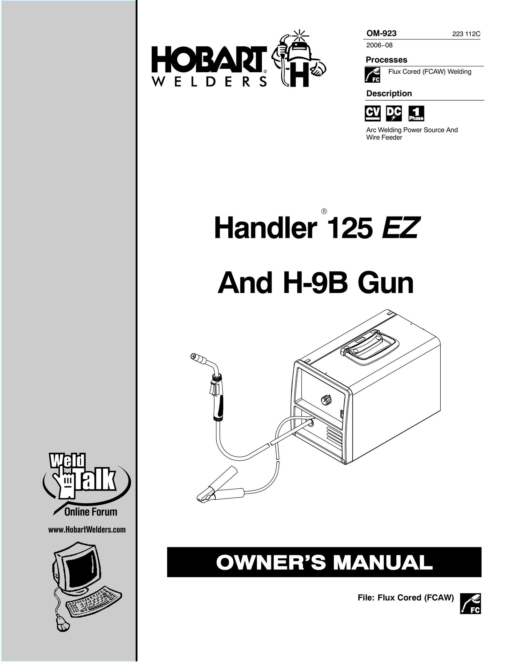 Hobart H-9B Welder User Manual