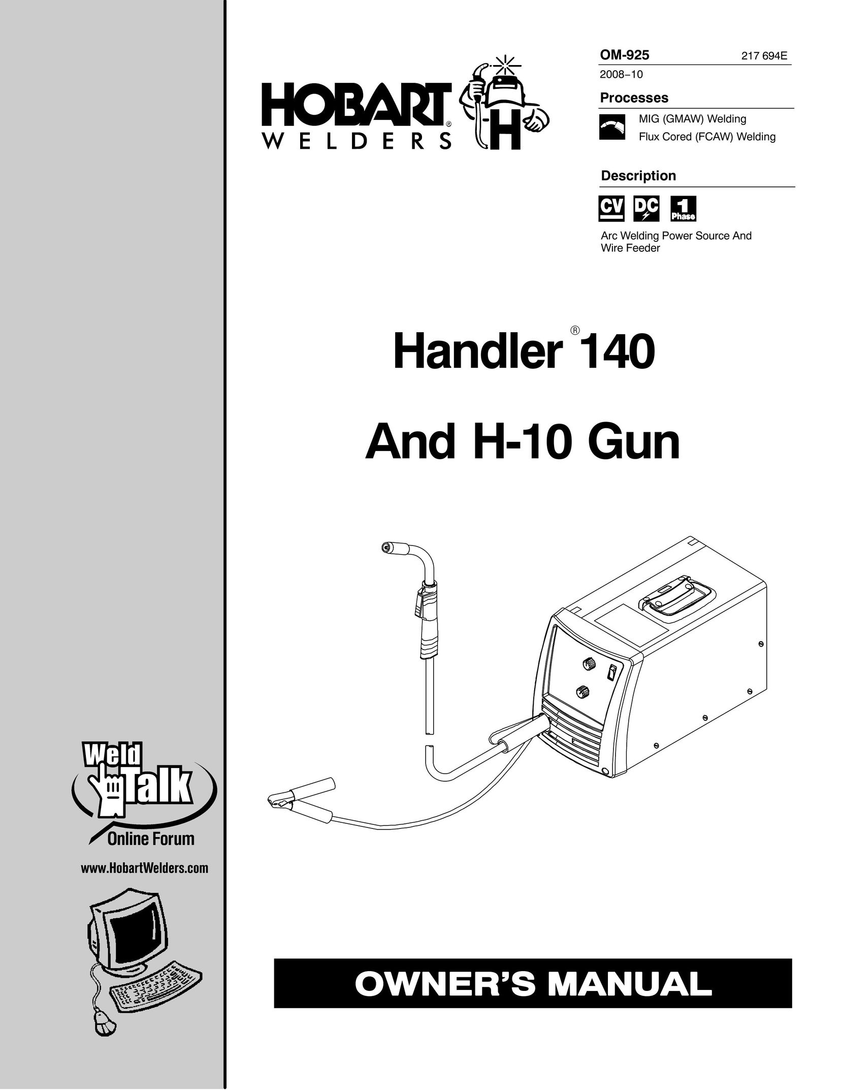 Hobart Welding Products 217 694E Welder User Manual