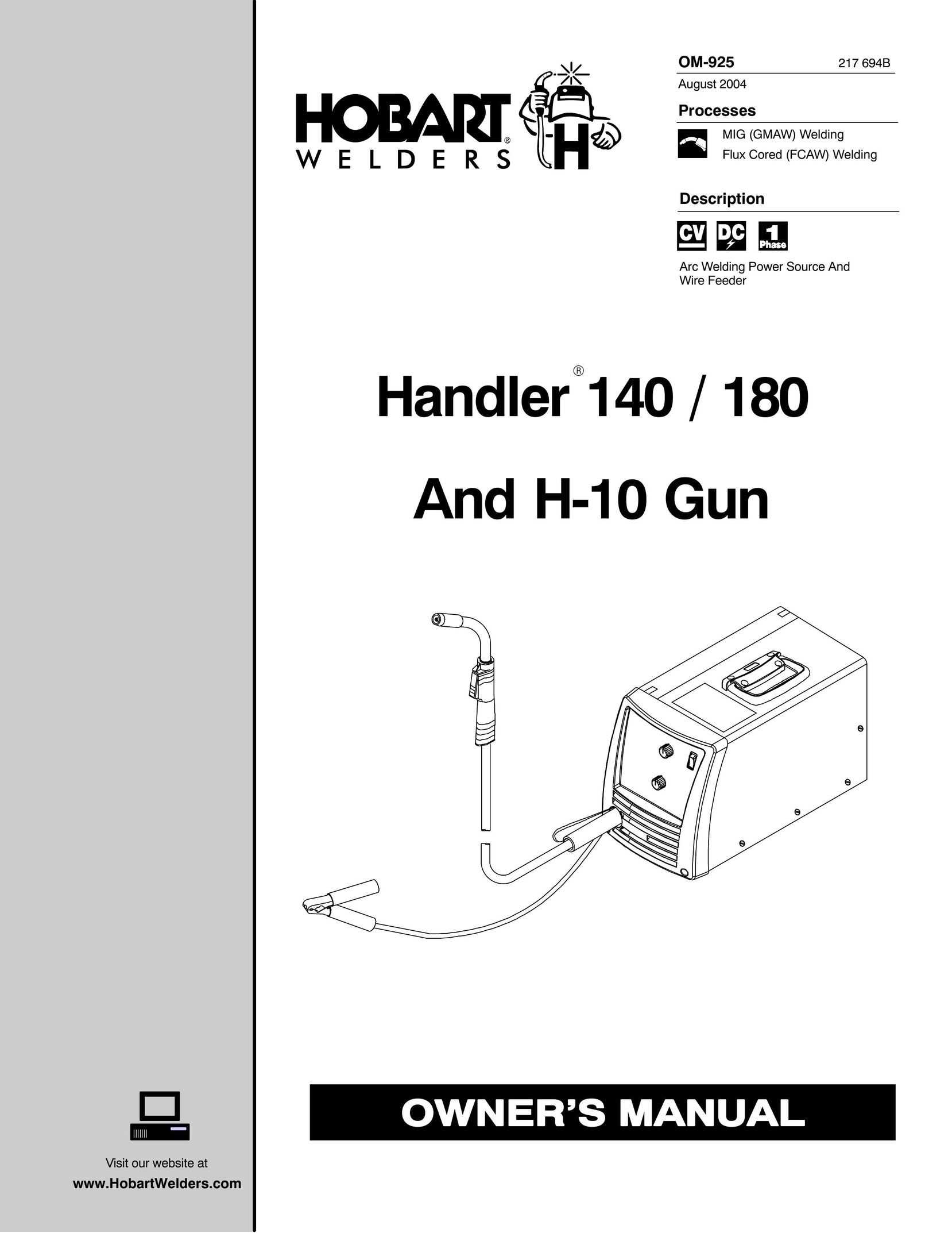 Hobart Welding Products H-10 GUN Welder User Manual