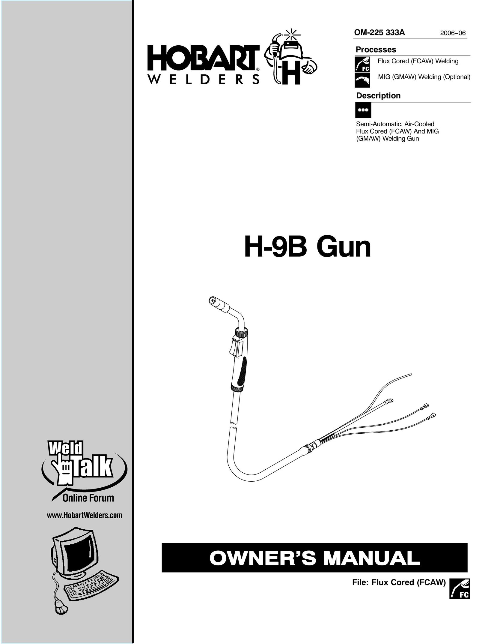 Hobart Welding Products H-9B Gun Welder User Manual