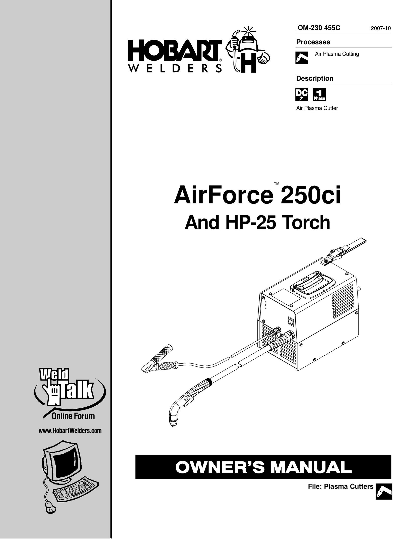 Hobart Welding Products HP-25 TORCH Welder User Manual