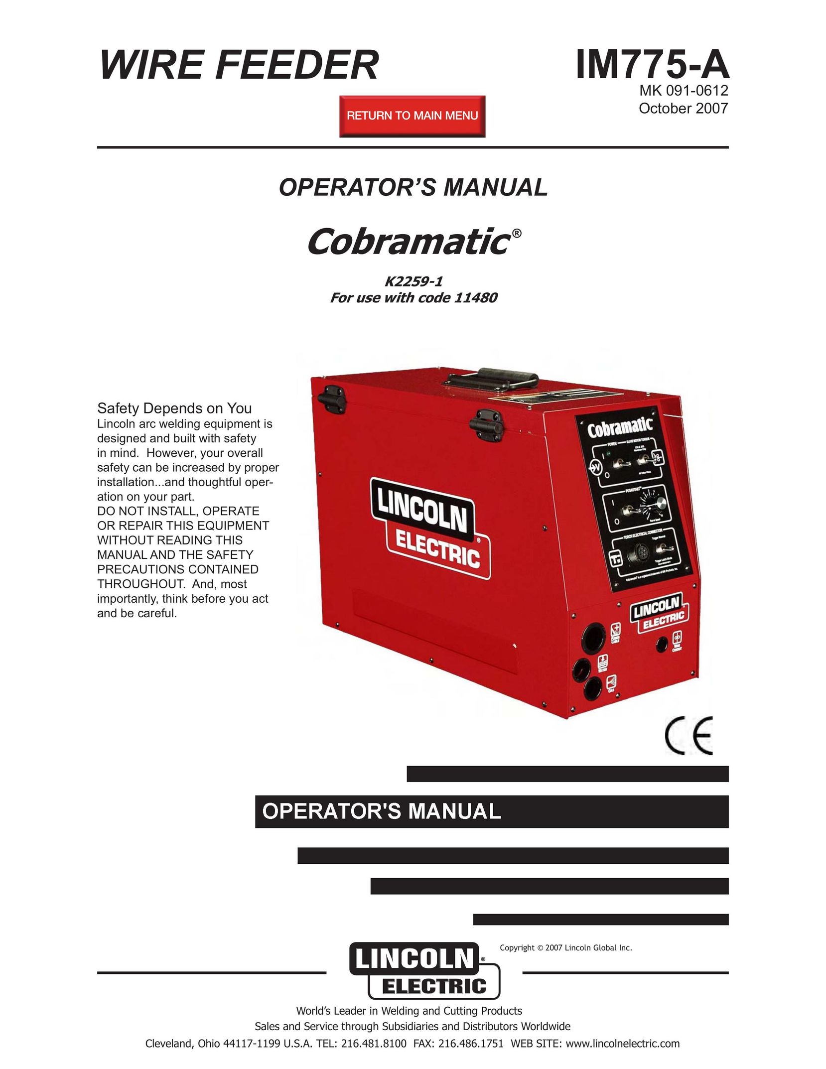 Lincoln International K2259-1 Welder User Manual