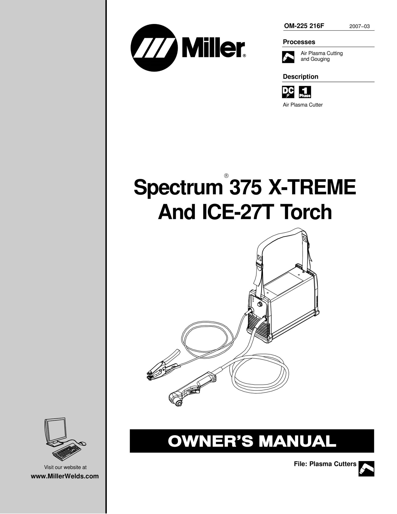 Miller Electric 375 X-TREME Welder User Manual