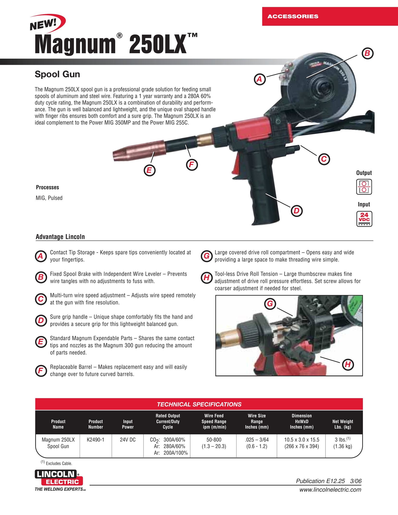 Lincoln Electric 250LX Welding Consumables User Manual