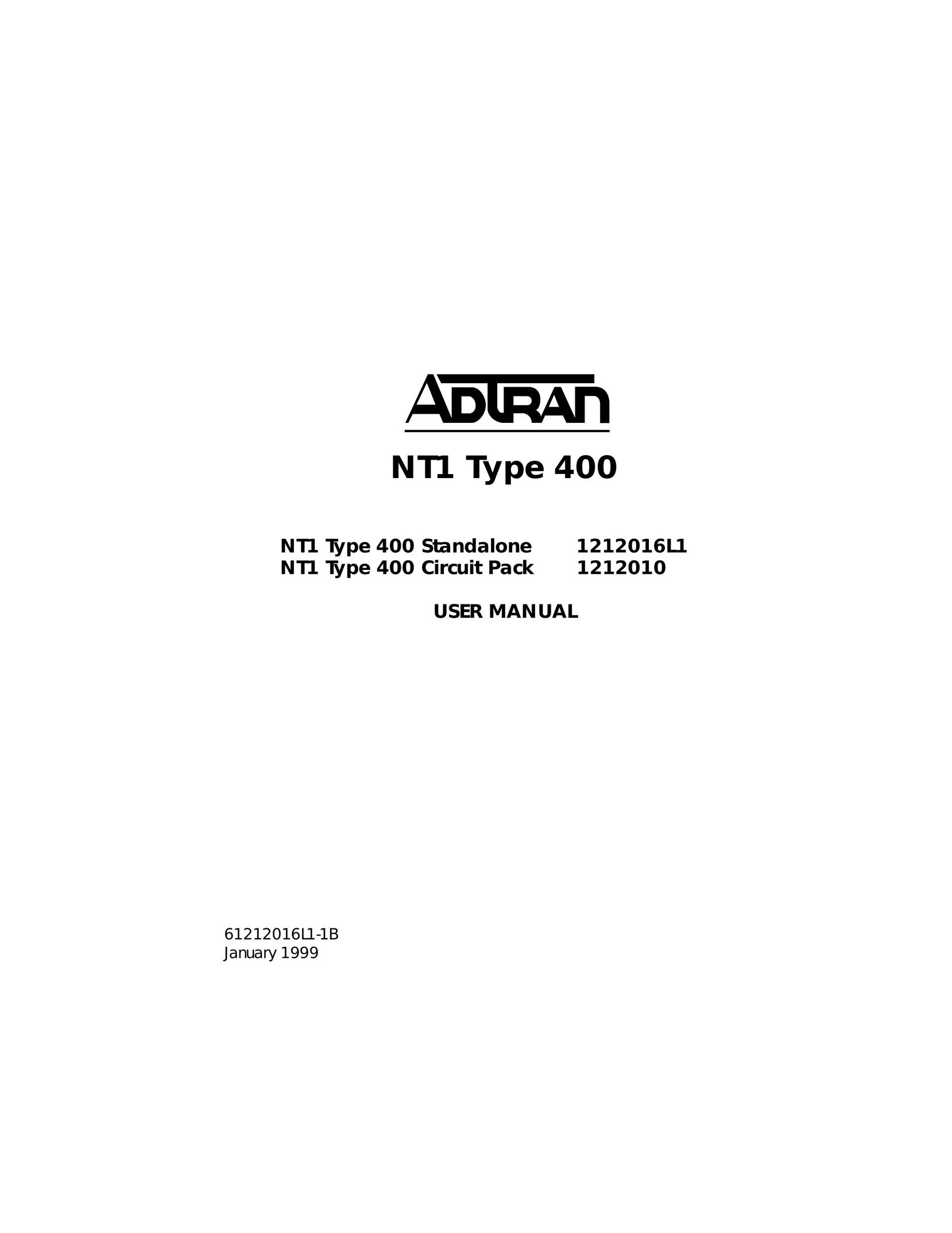ADTRAN NT1 T400 Welding System User Manual