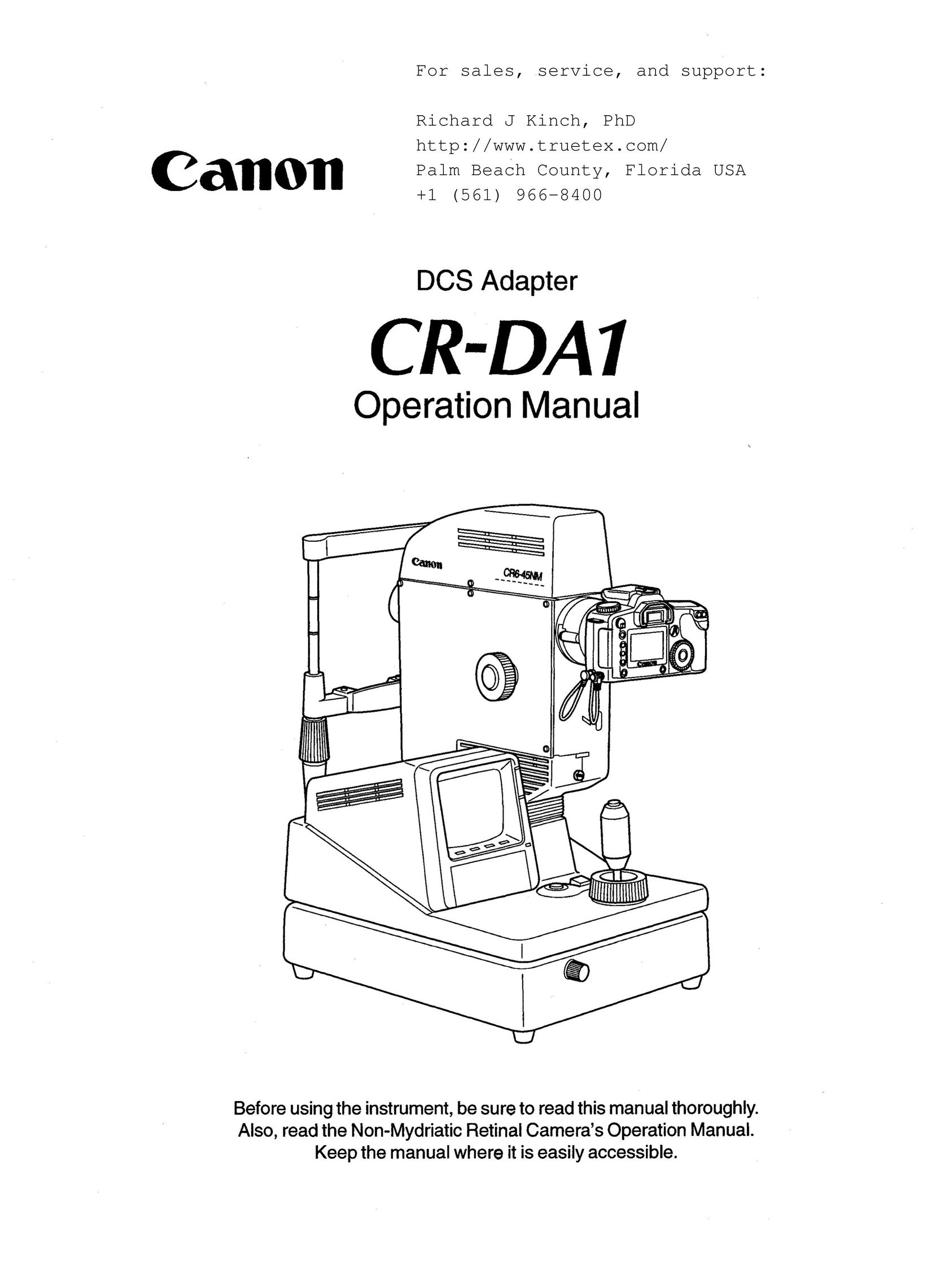 Canon CR-DA1 Welding System User Manual