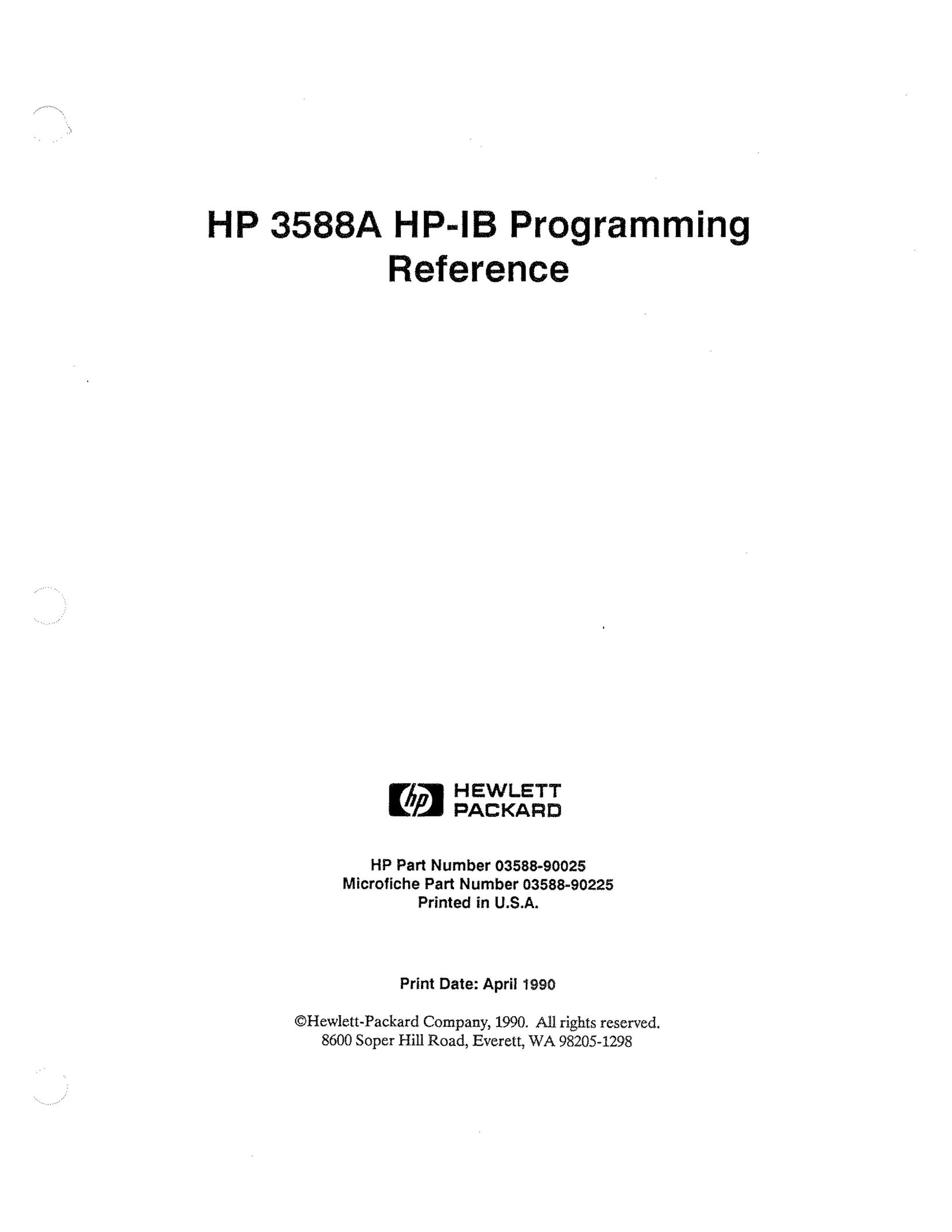 HP (Hewlett-Packard) 03588-90025 Welding System User Manual