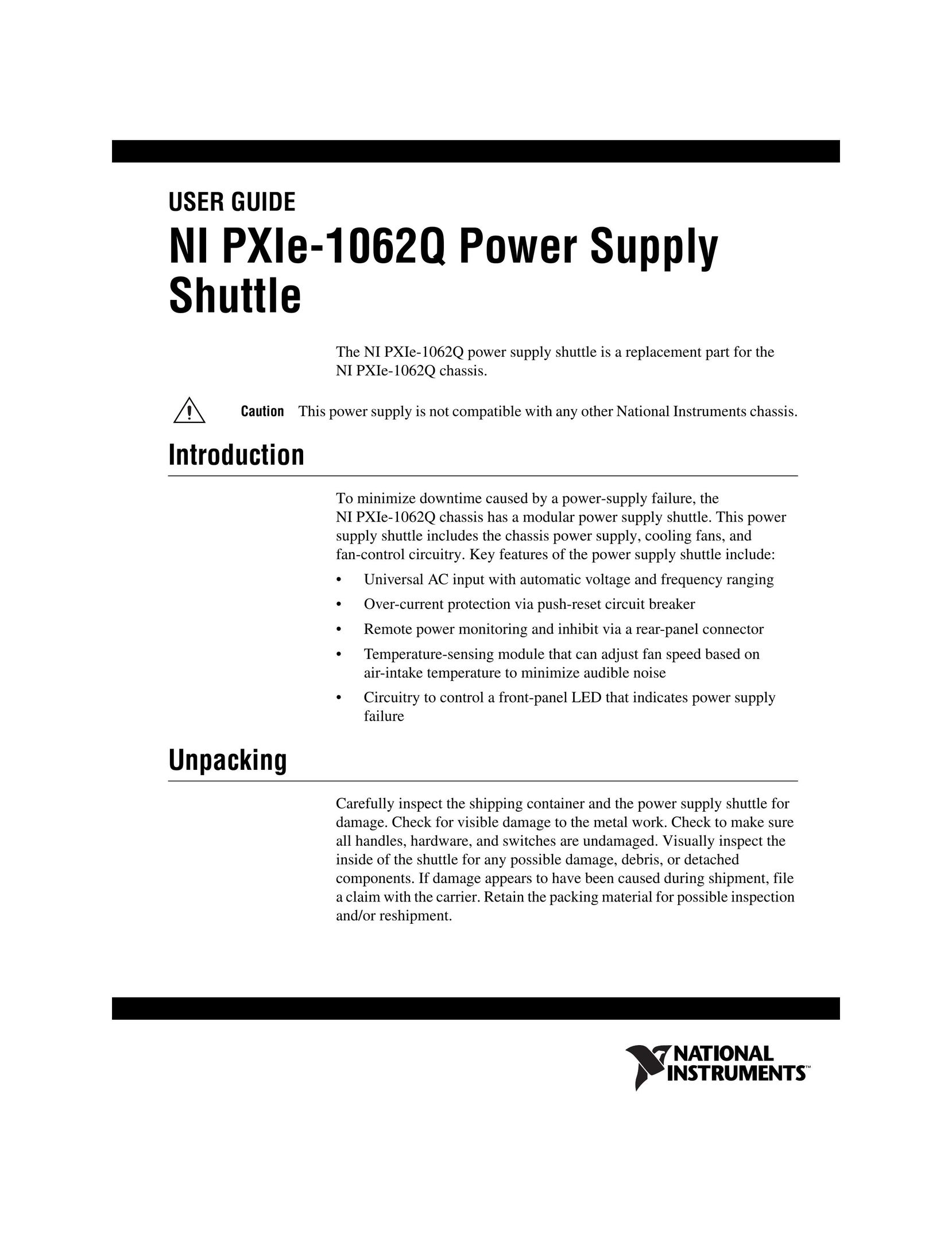 National Instruments NI PXIe-1062Q Welding System User Manual