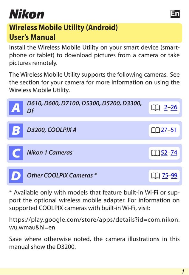 Nikon D3200 Welding System User Manual