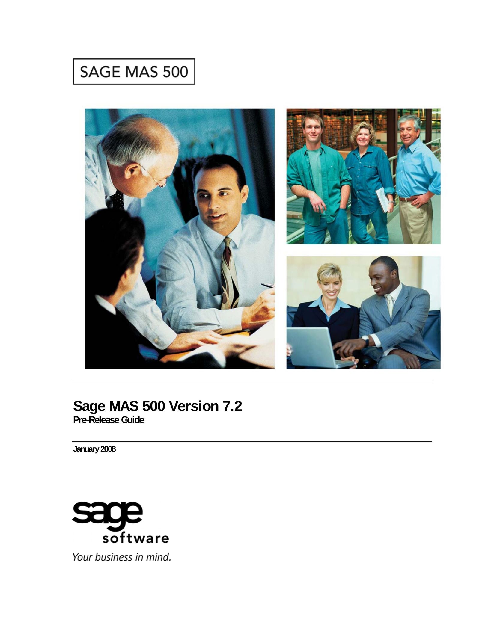 Sage Software MAS 500 Version 7.2 Welding System User Manual