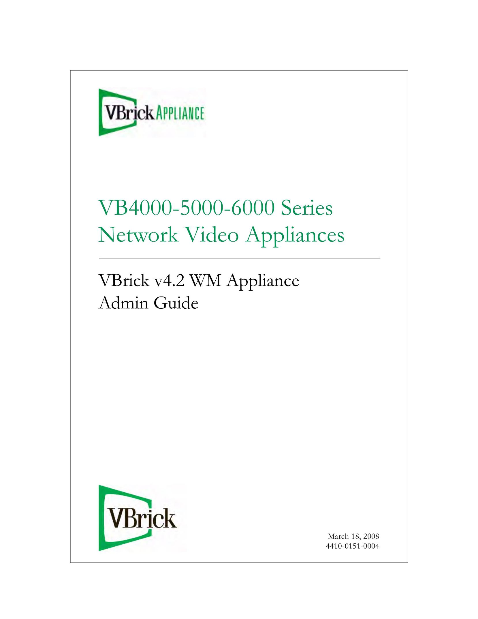 VBrick Systems VB4000 Welding System User Manual