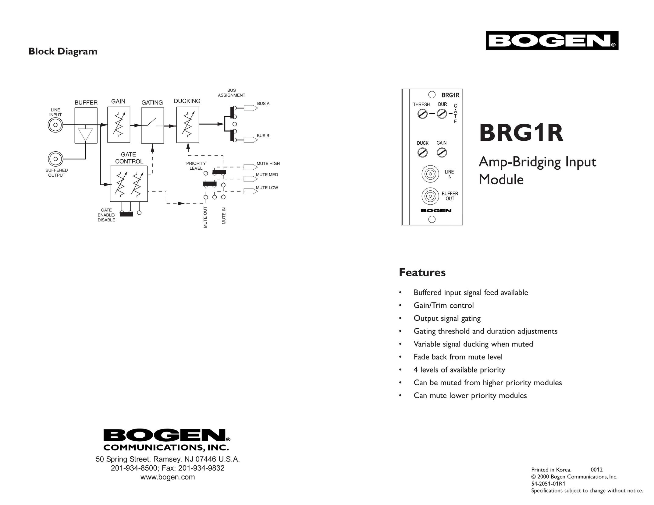 Bogen BRG1R Work Light User Manual