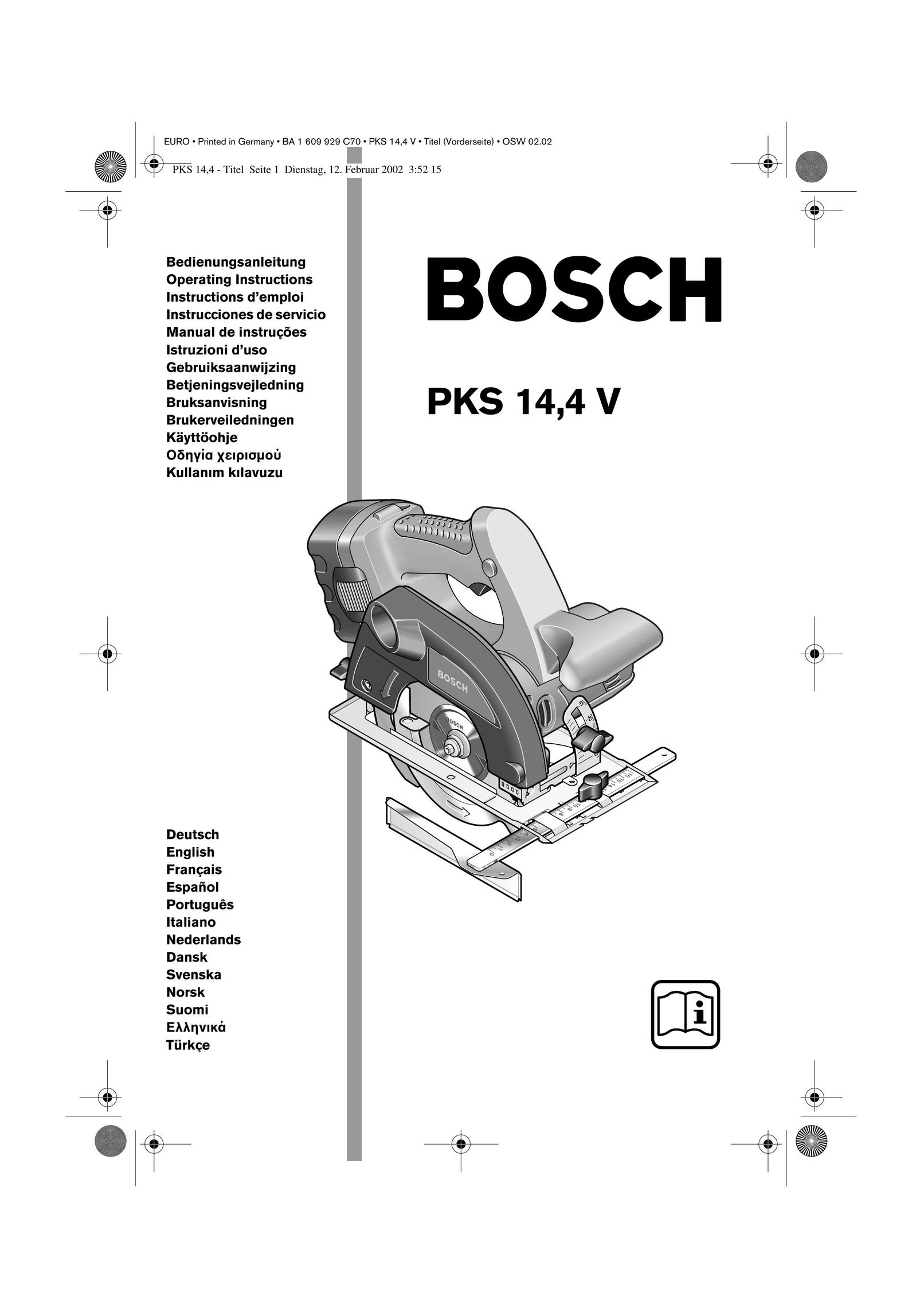 Bosch Power Tools PKS 14 Work Light User Manual