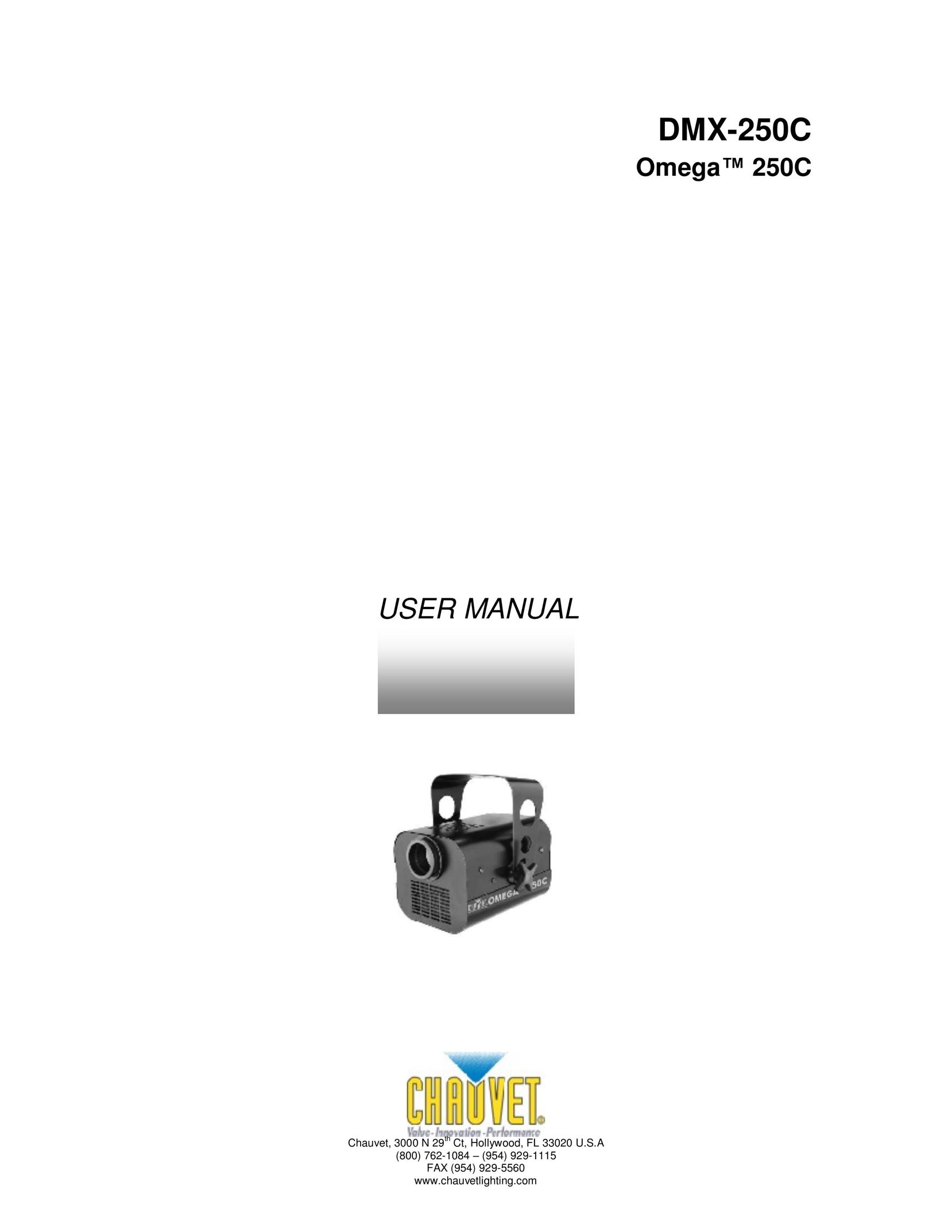 Chauvet DMX-250C Work Light User Manual