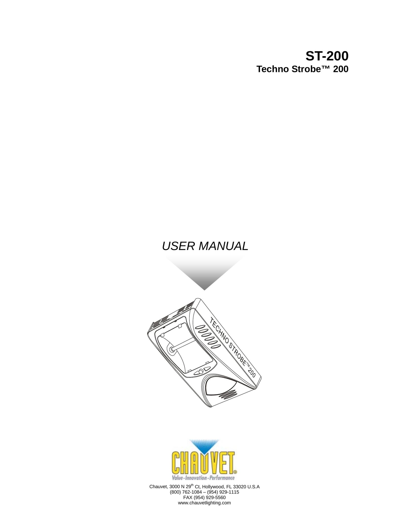 Chauvet Model ST-200 Work Light User Manual