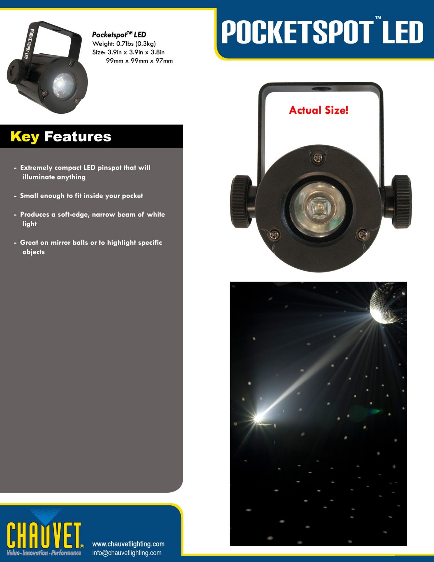 Chauvet Pocketspot LED Work Light User Manual