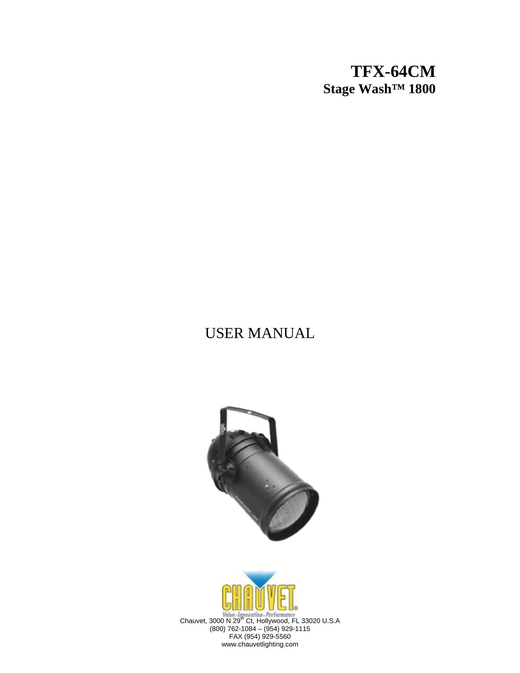 Chauvet TFX-64CM Work Light User Manual