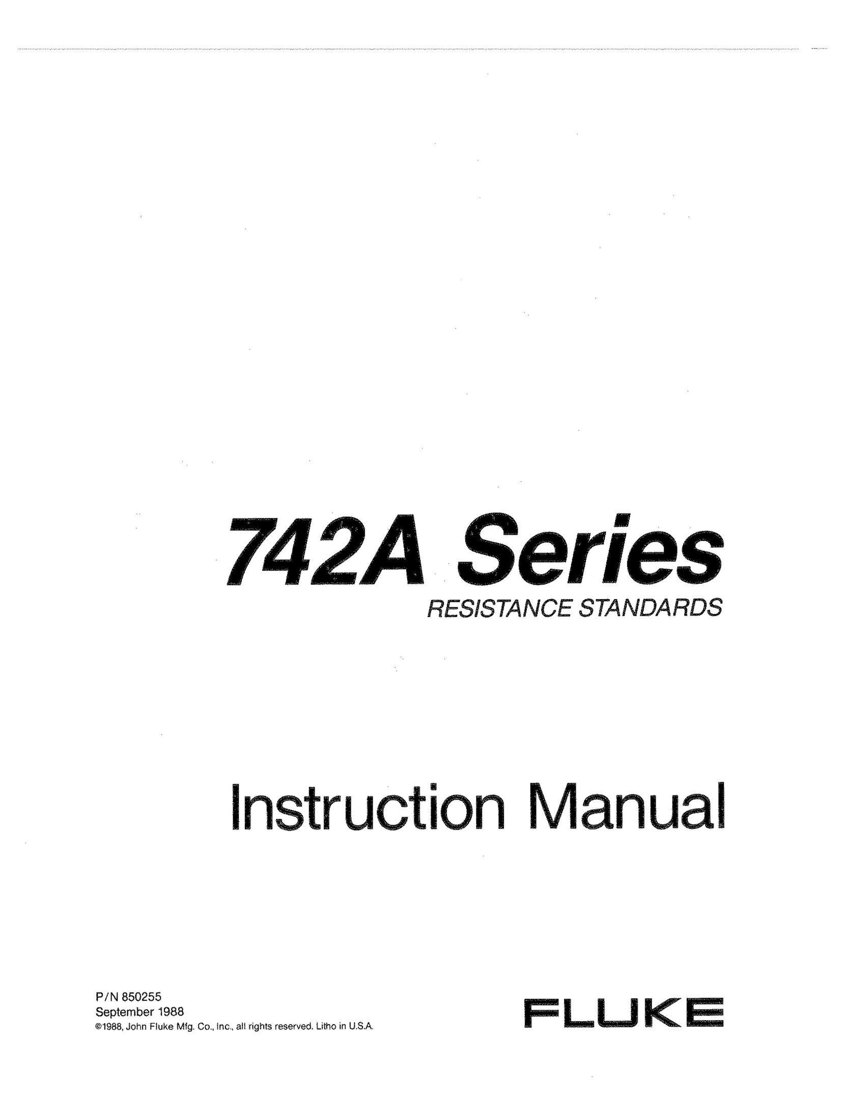 Fluke 742A Series Work Light User Manual