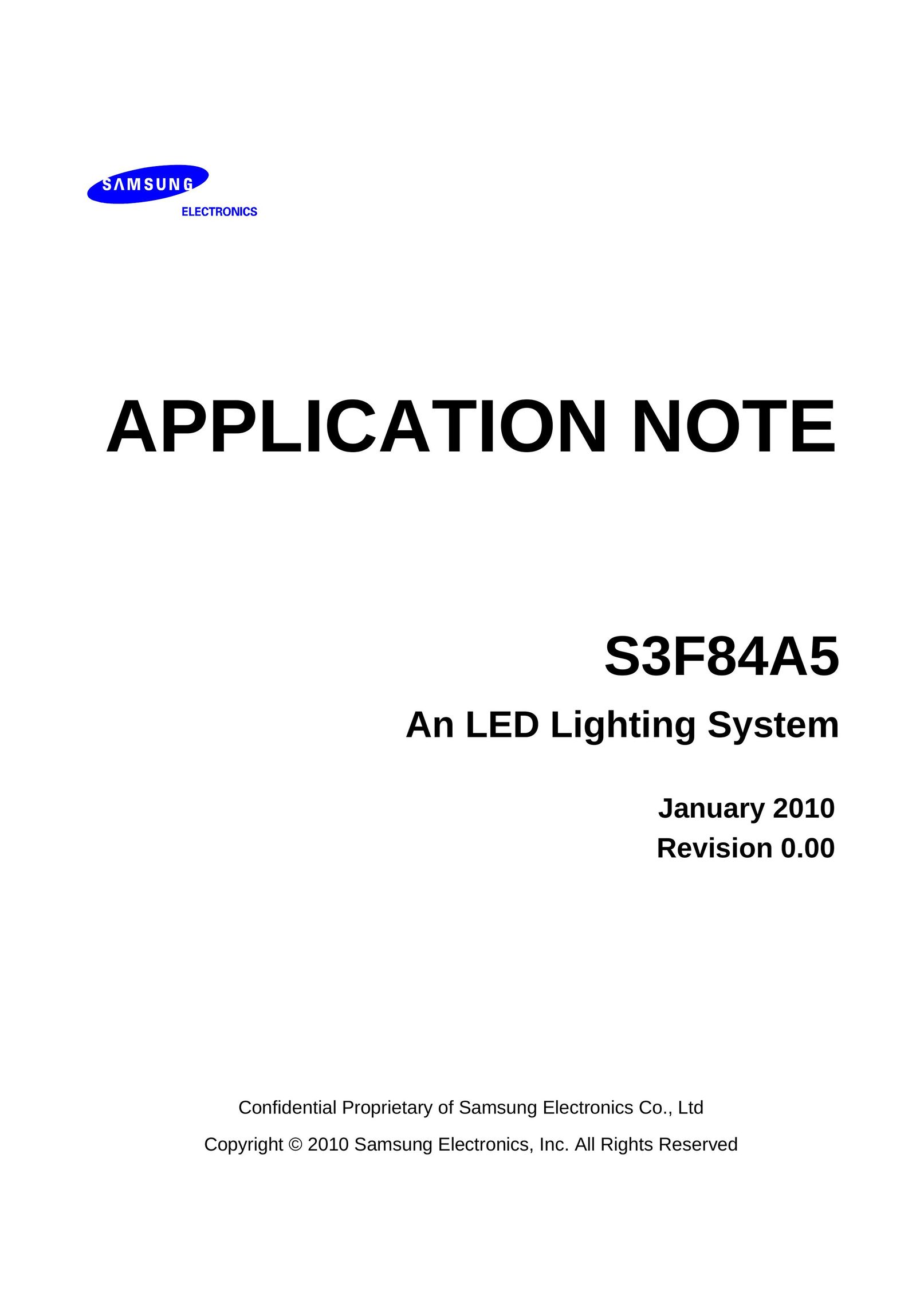 Samsung S3F84A5 Work Light User Manual