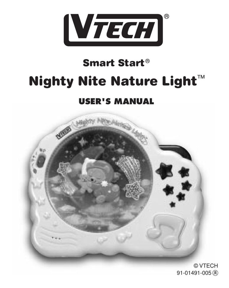 VTech Nighty Nite Nature Light Work Light User Manual