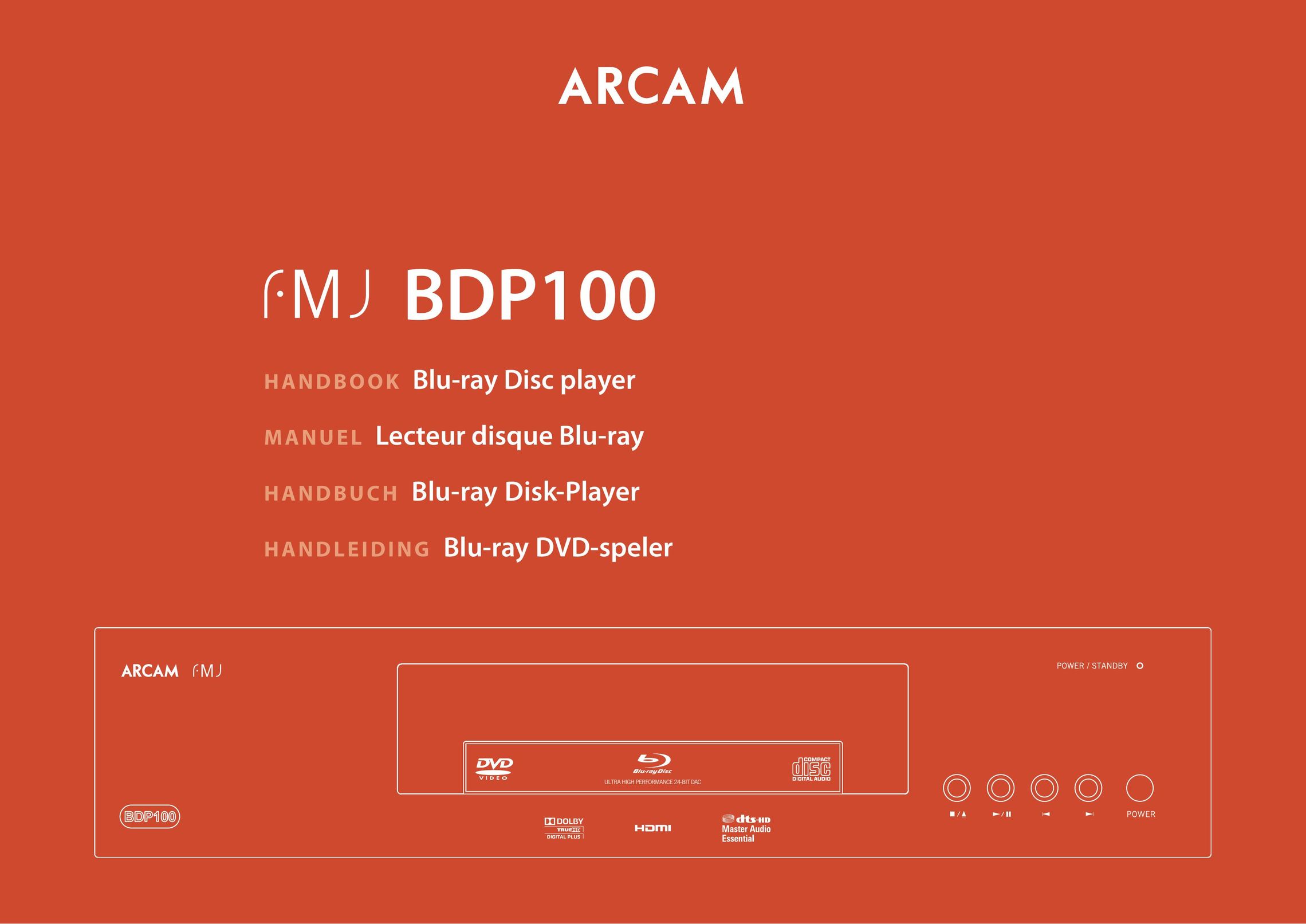Arcam BDP100 Blu-ray Player User Manual