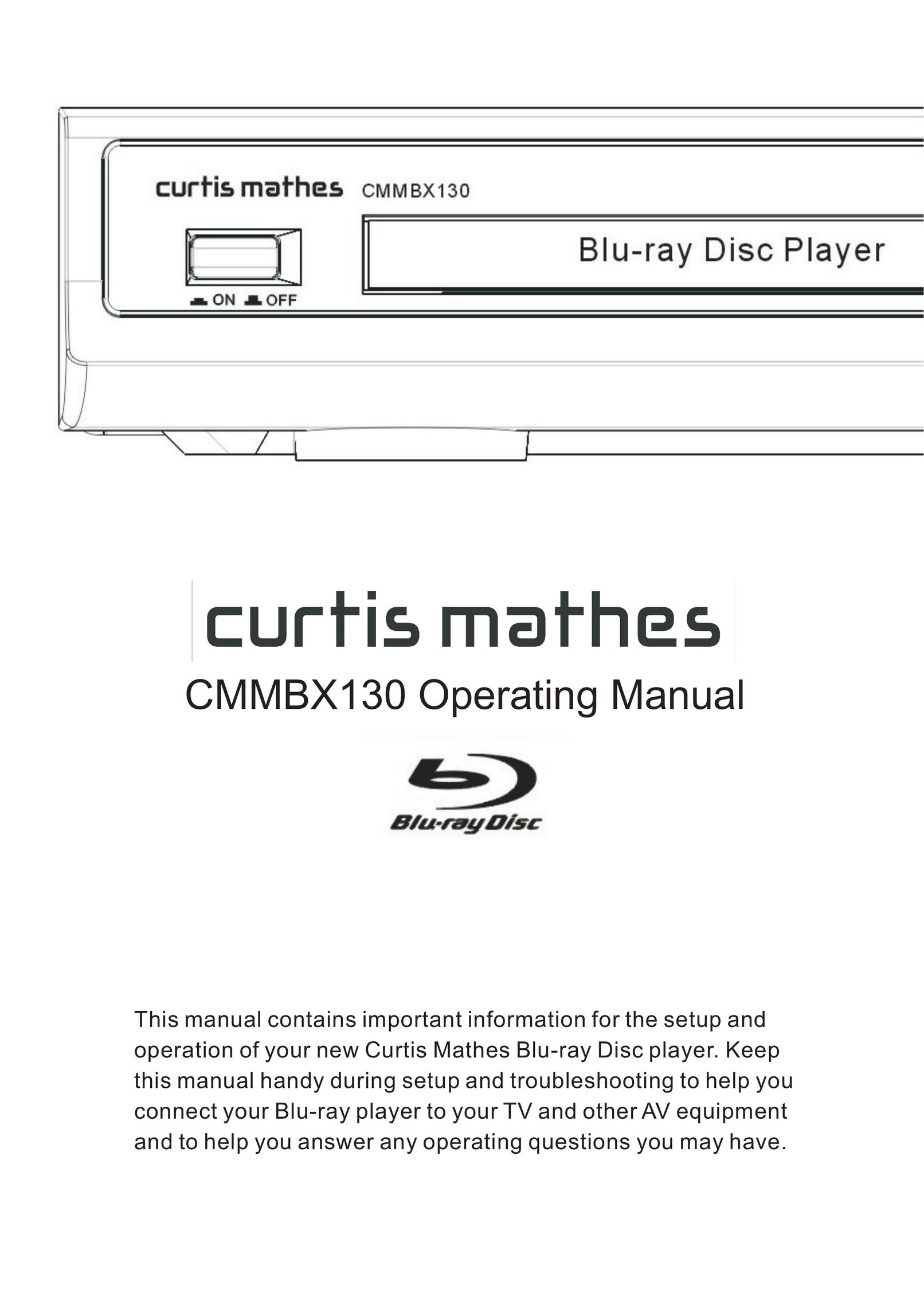Curtis Mathes CMMBX130 Blu-ray Player User Manual