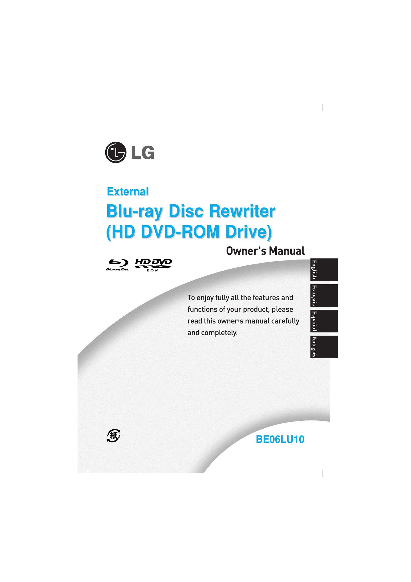 LG Electronics BE06LU10 Blu-ray Player User Manual