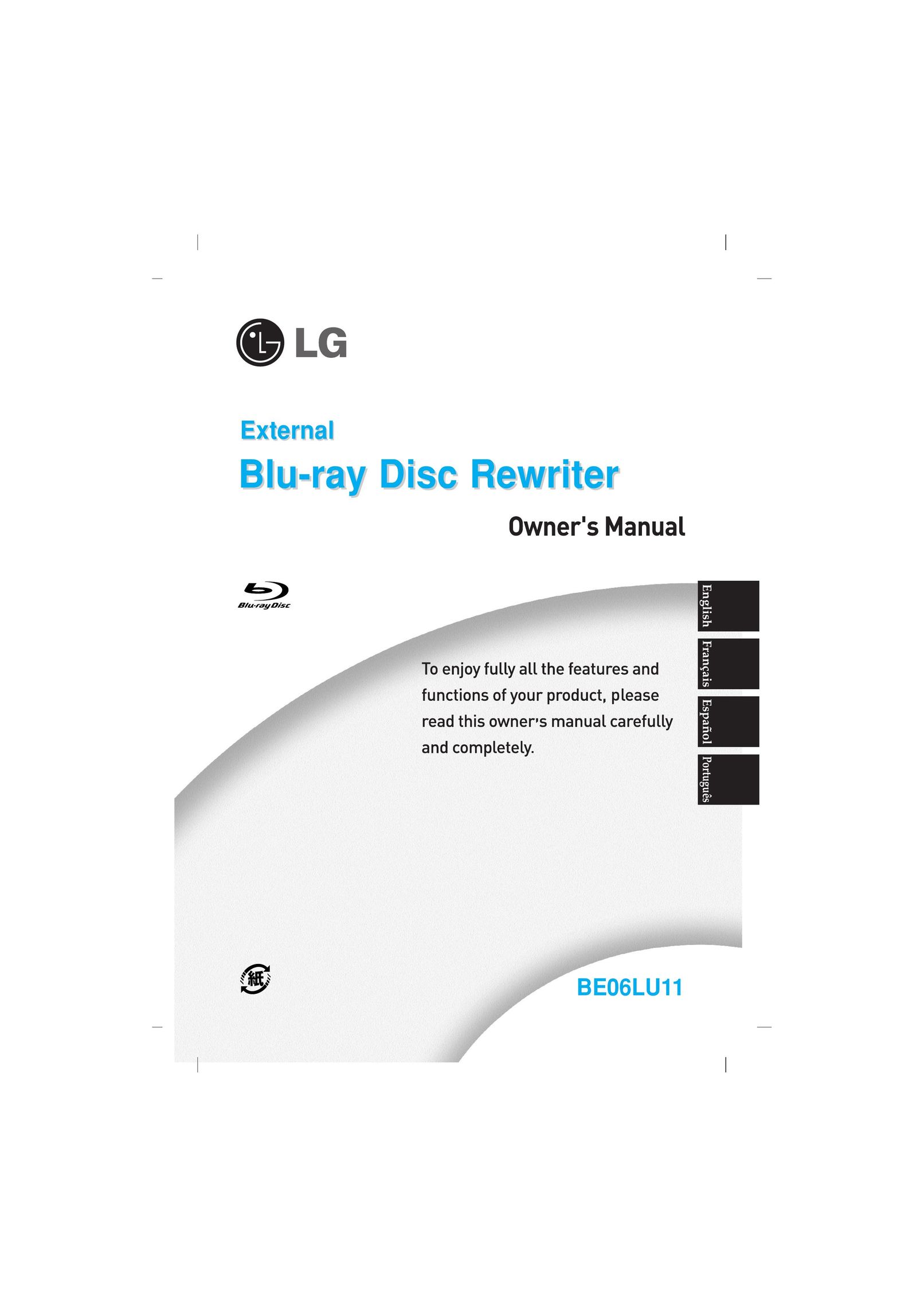 LG Electronics BE06LU11 Blu-ray Player User Manual