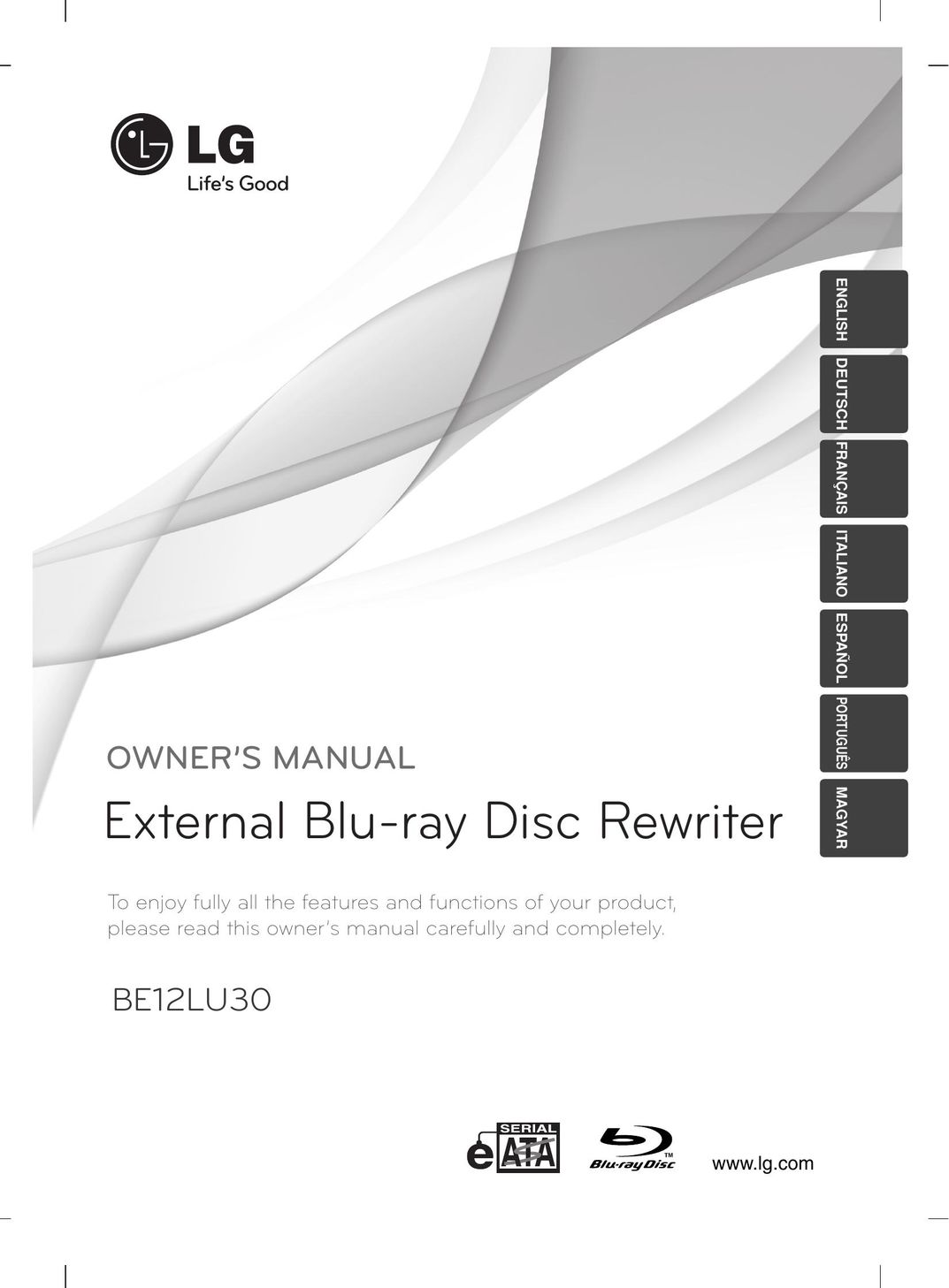 LG Electronics BE12LU30 Blu-ray Player User Manual