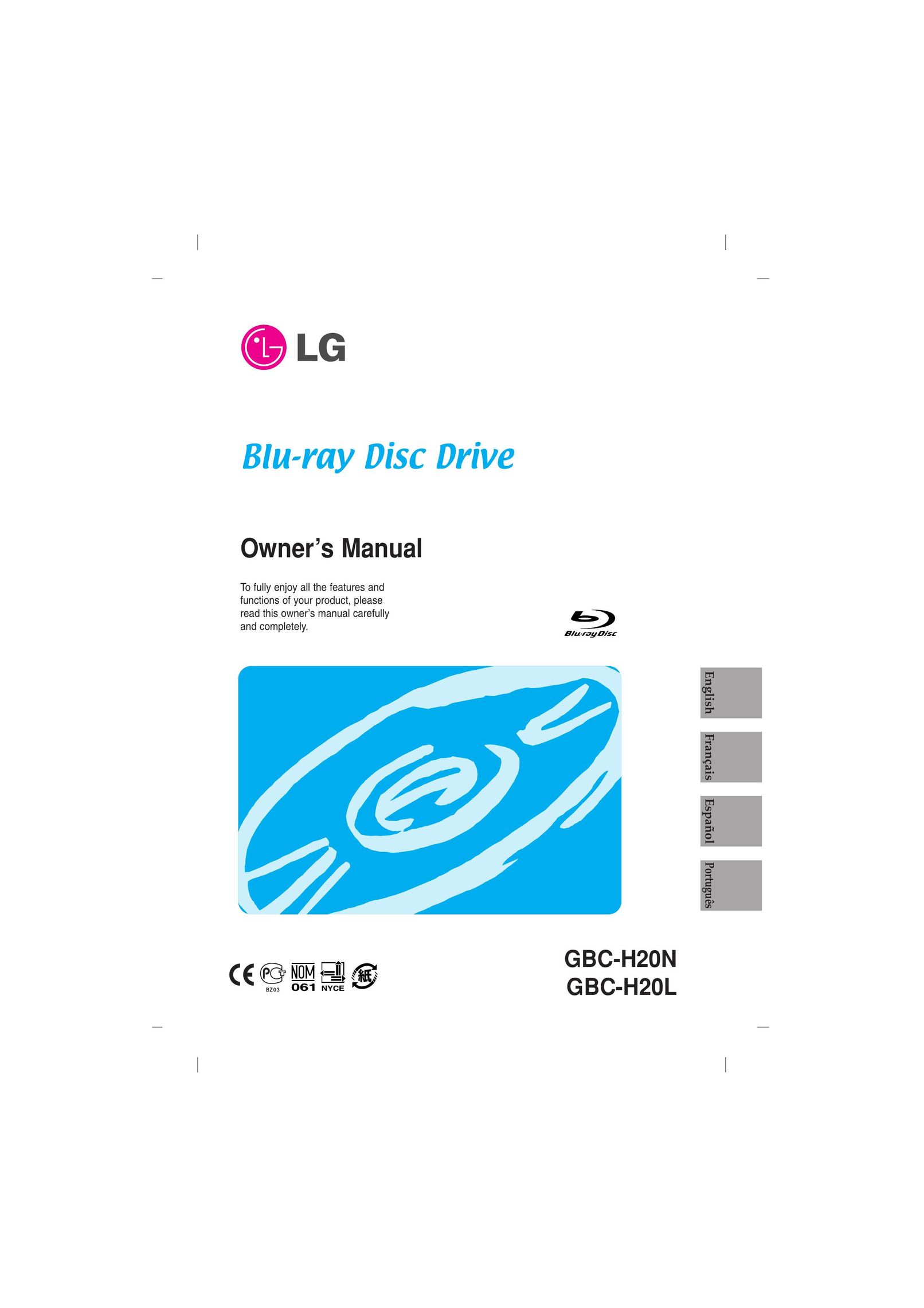 LG Electronics GBC-H20L Blu-ray Player User Manual