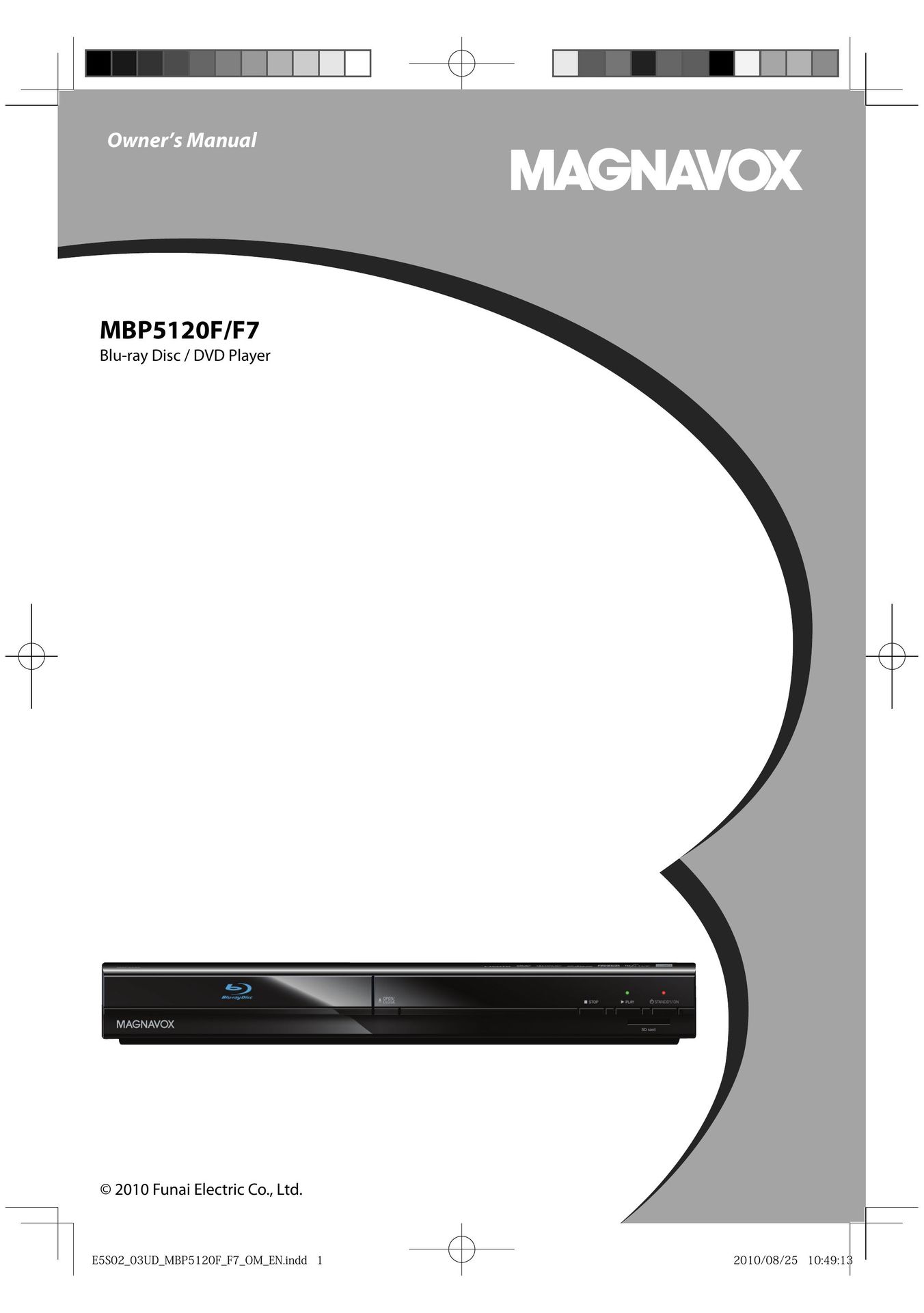 Magnavox MBP5120F Blu-ray Player User Manual
