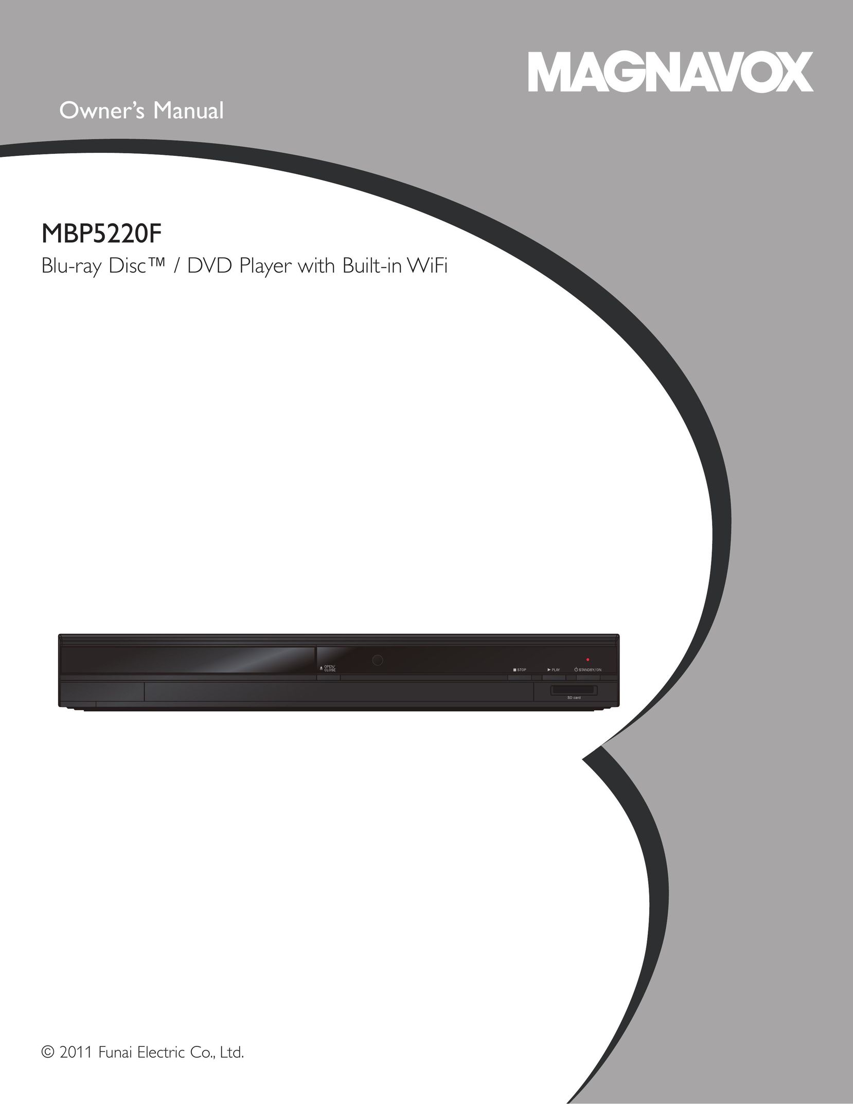 Magnavox MBP5220F Blu-ray Player User Manual