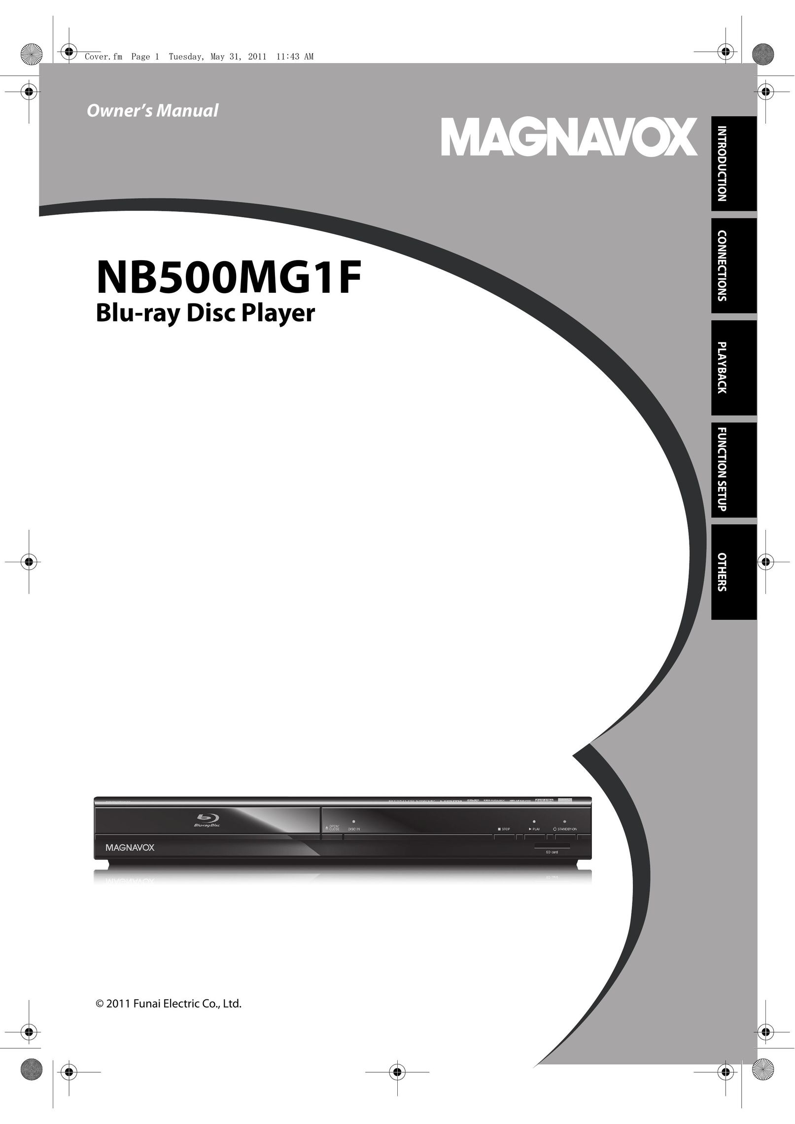 Magnavox NB500MG1F Blu-ray Player User Manual