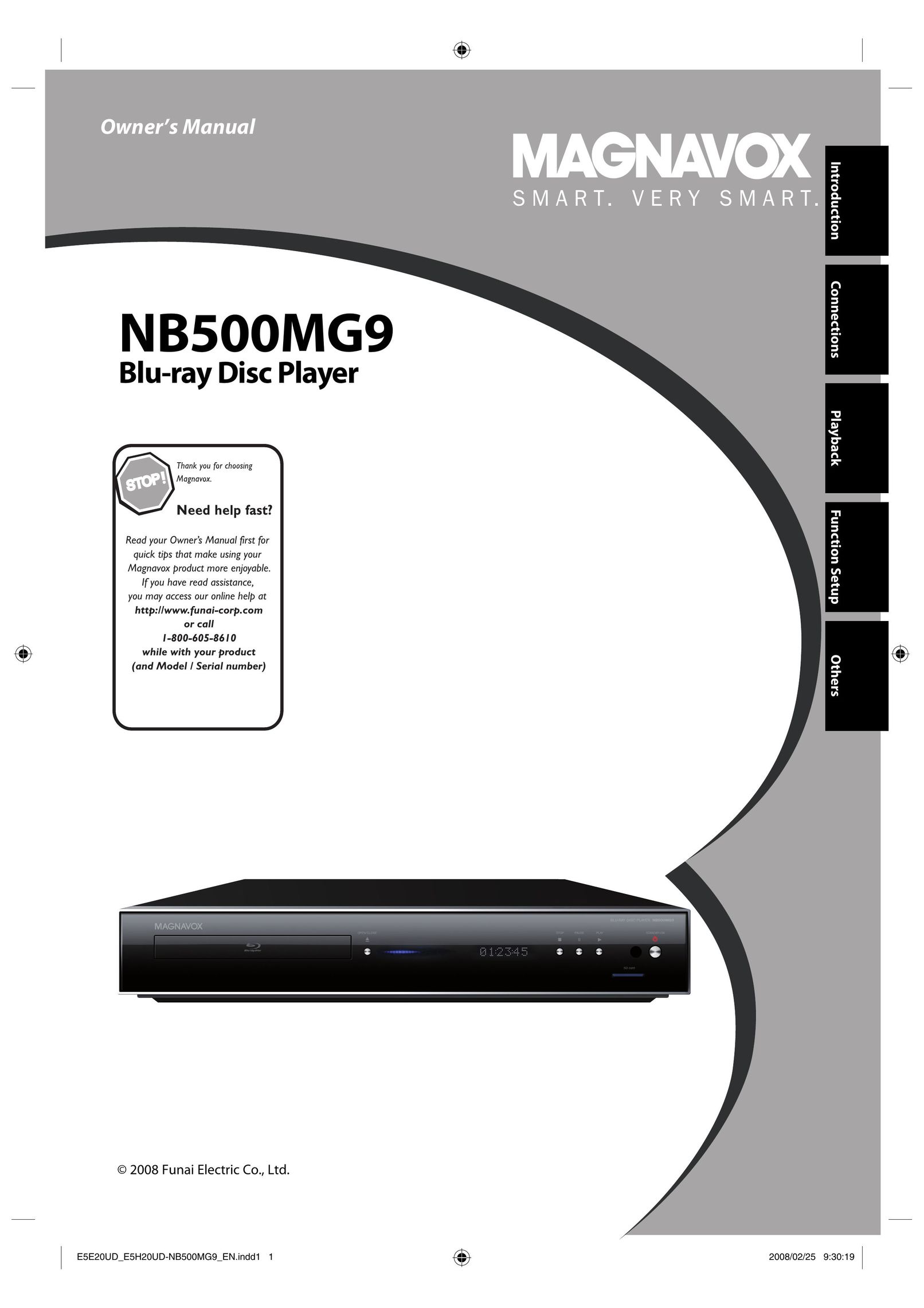 Magnavox NB500MG9 Blu-ray Player User Manual
