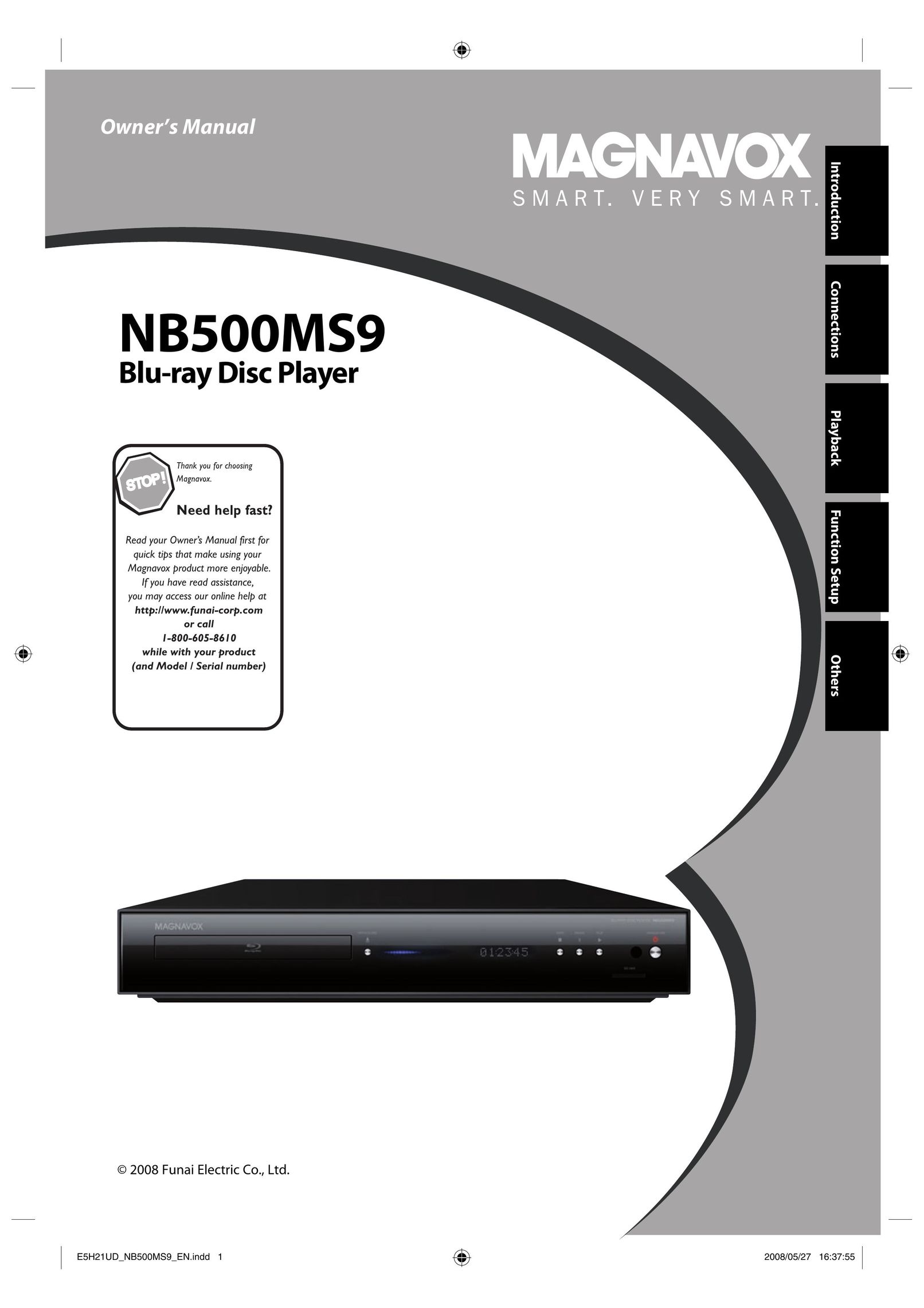 Magnavox NB500MS9 Blu-ray Player User Manual