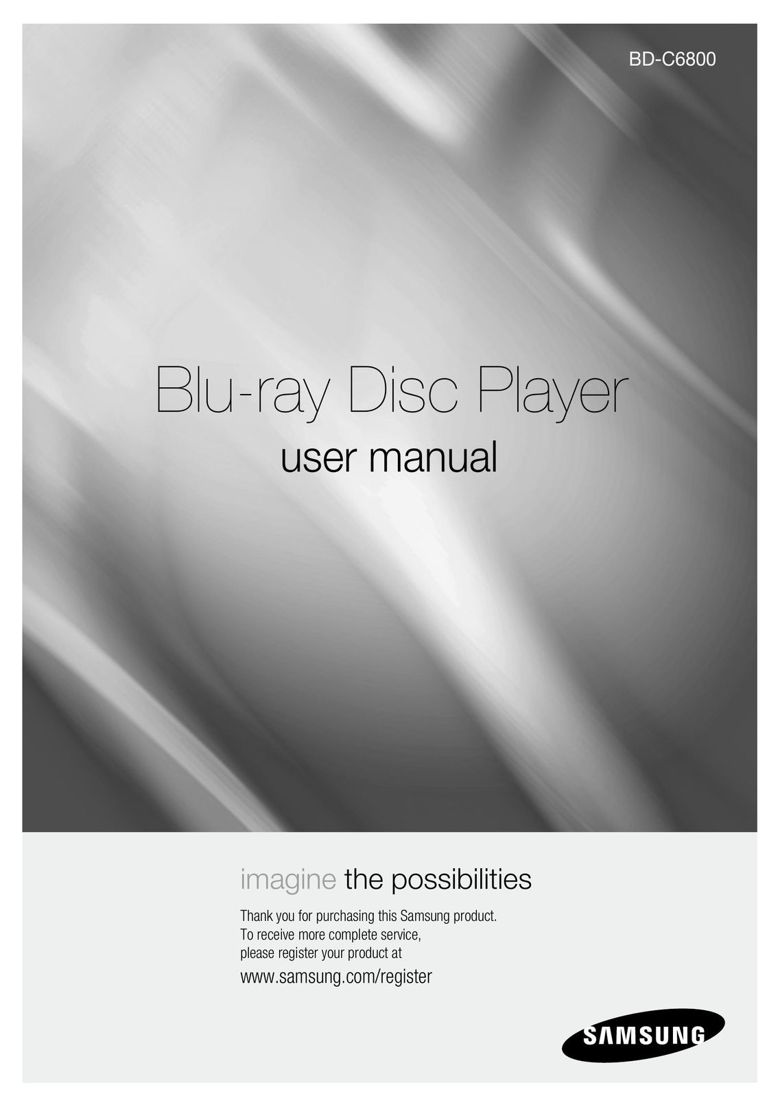 Samsung BD-C6800 Blu-ray Player User Manual