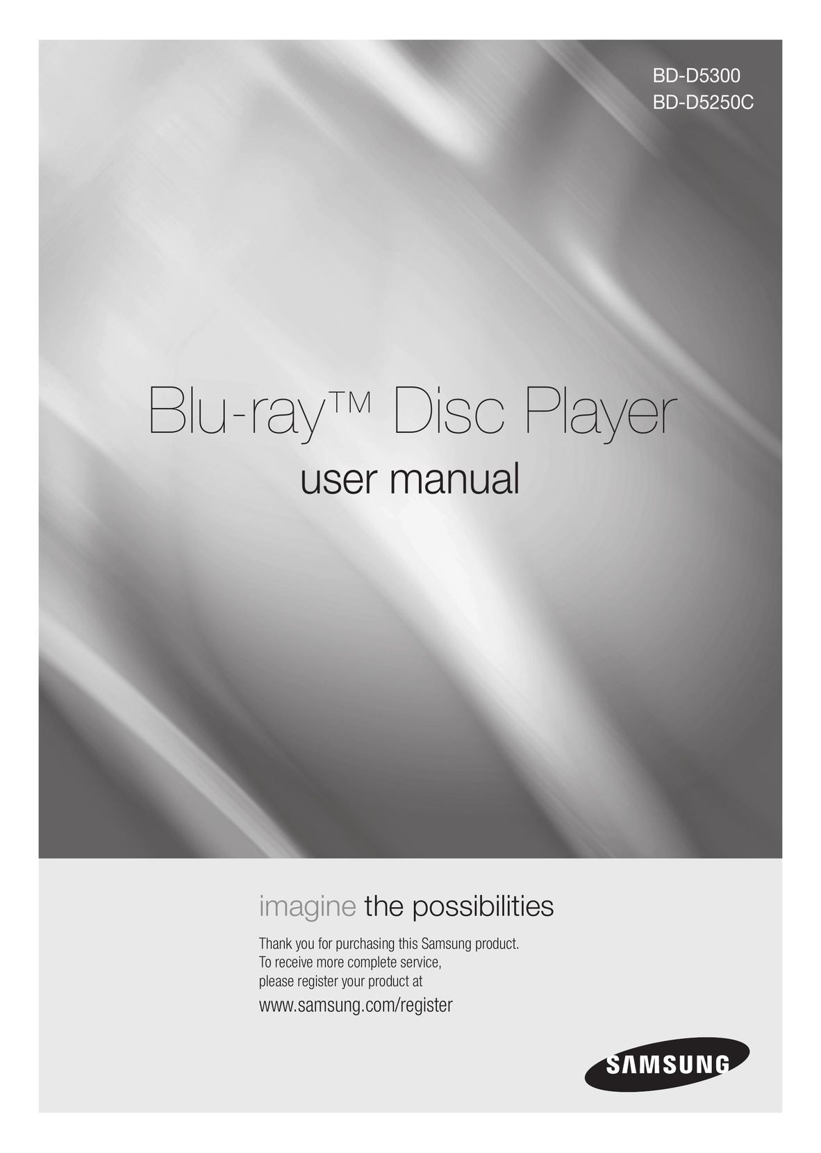 Samsung BD-D5250C Blu-ray Player User Manual