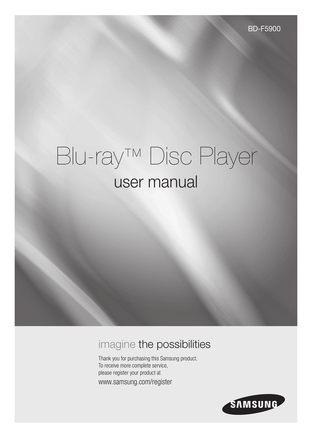 Samsung BD-F5900 Blu-ray Player User Manual