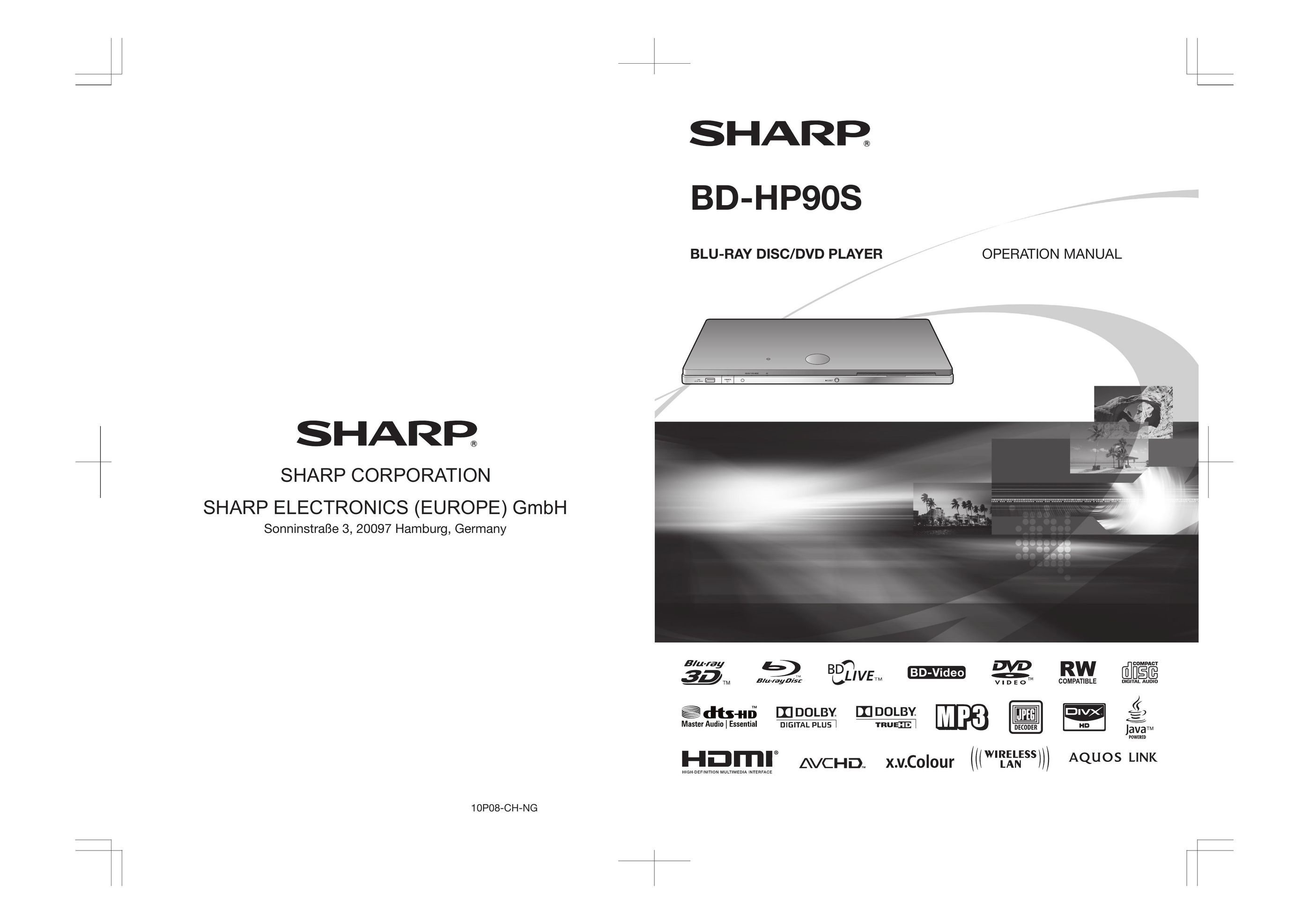 Sharp BD-HP90S Blu-ray Player User Manual