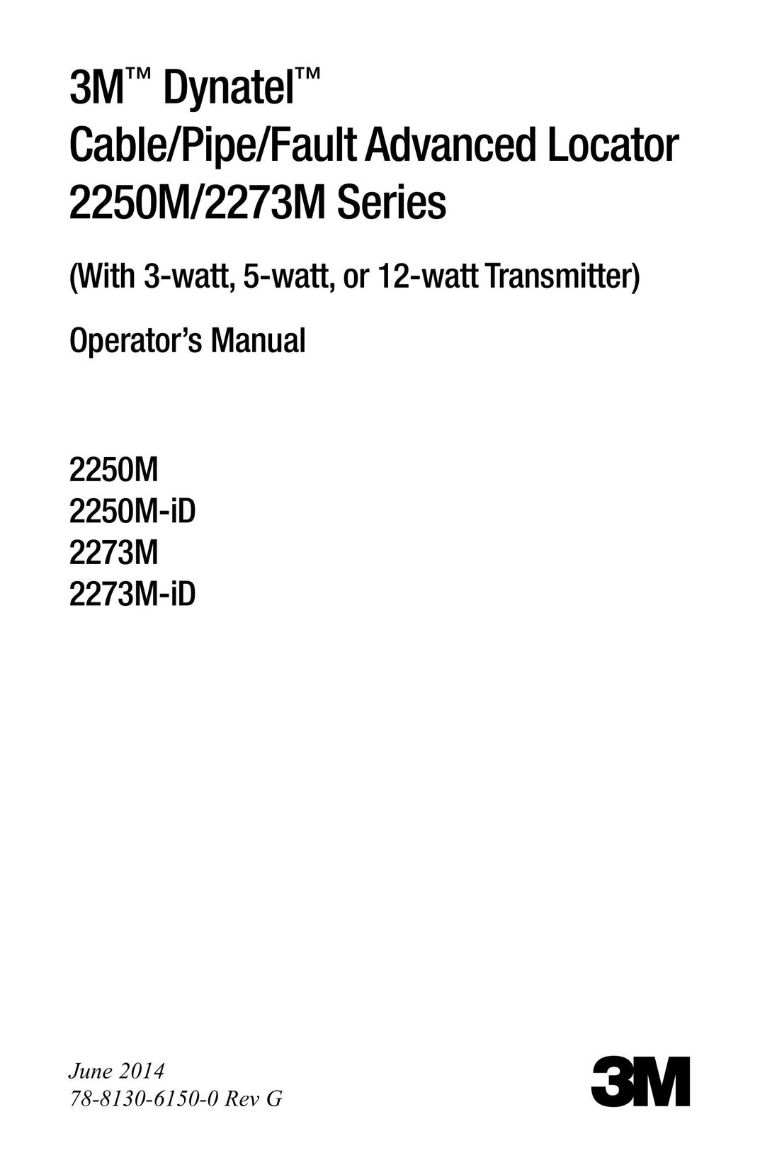 3M 2250M-iD Cable Box User Manual