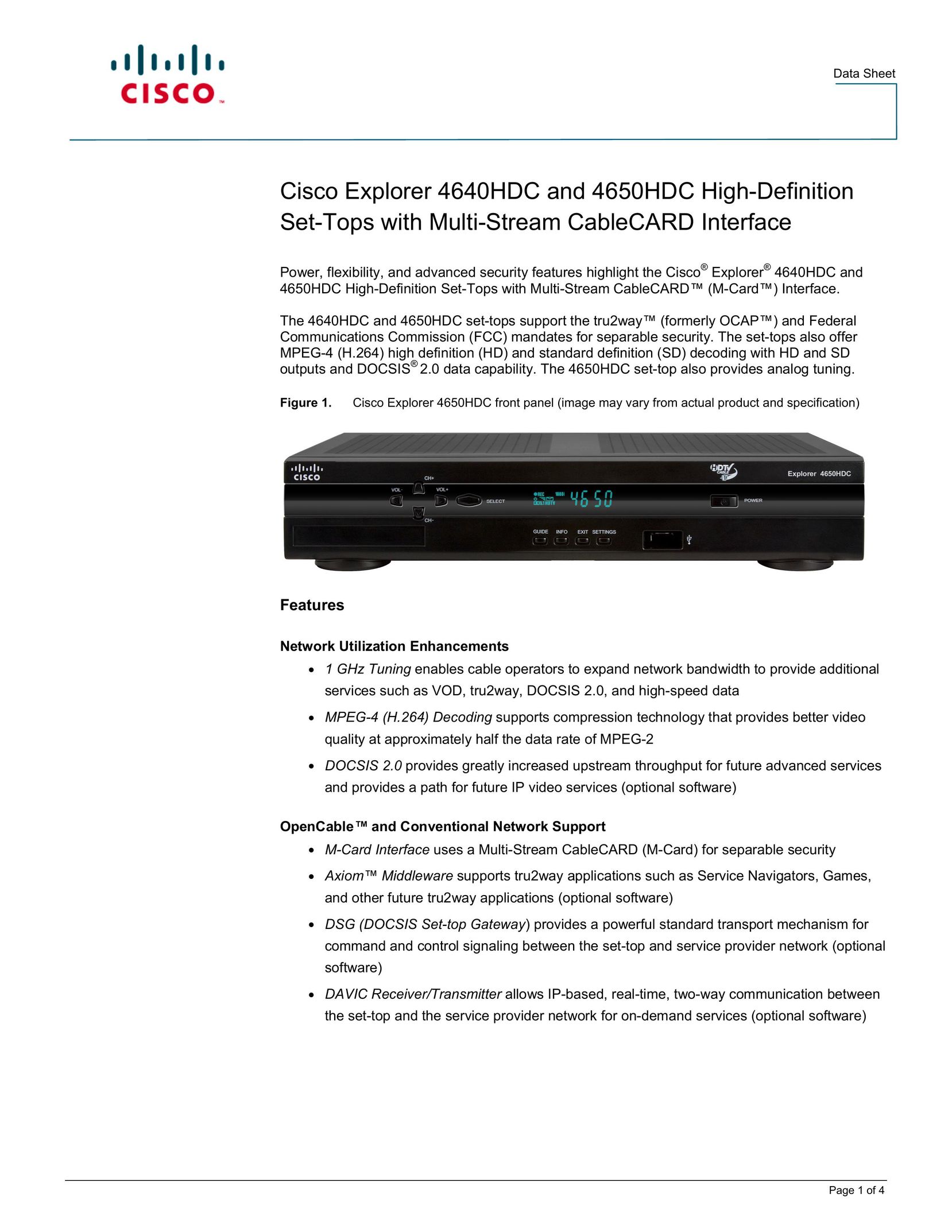 Cisco Systems 4640HDC Cable Box User Manual