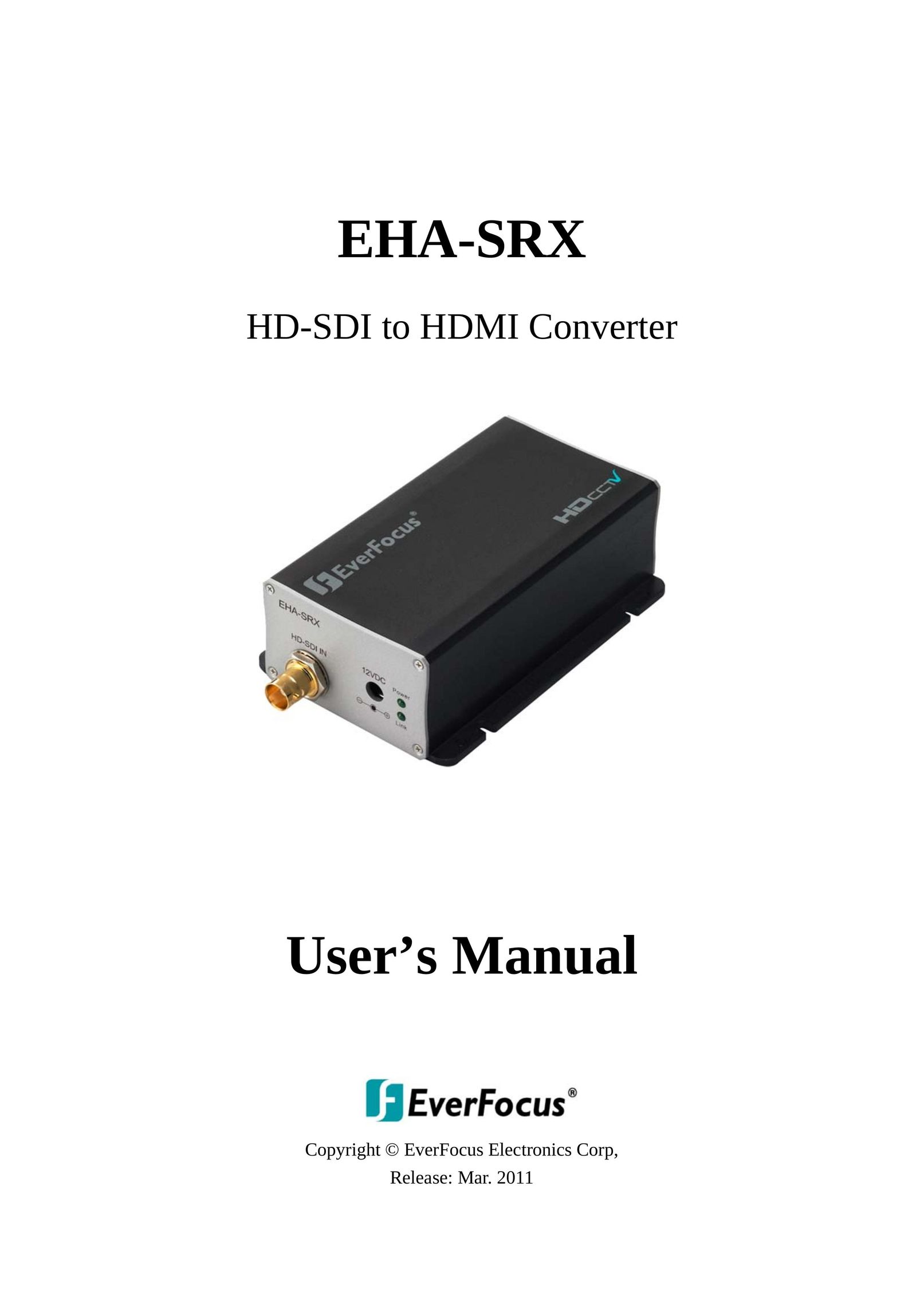 EverFocus EHA-SRX Cable Box User Manual