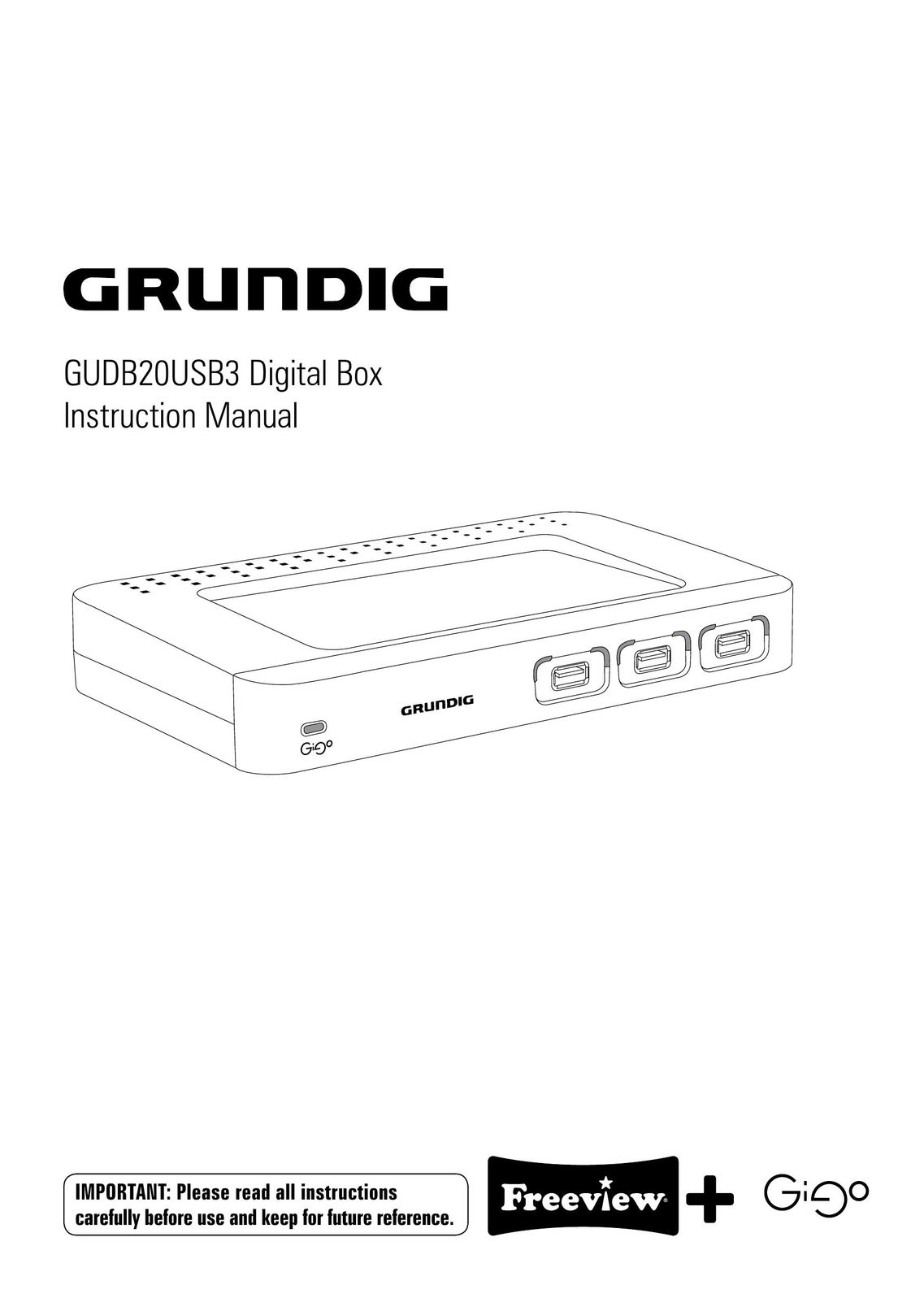 Grundig GUDB20USB3 Cable Box User Manual