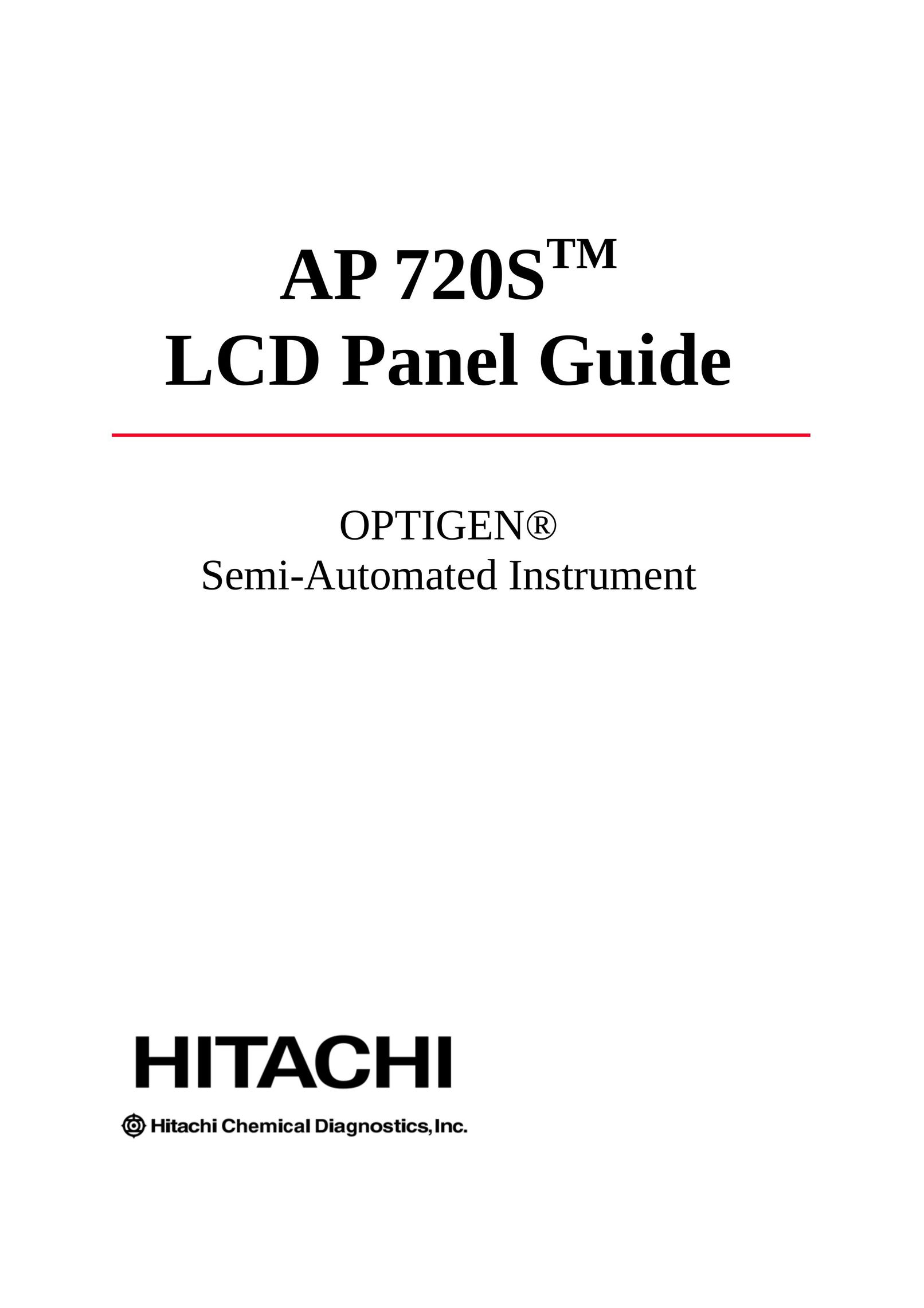Hitachi AP 720STM Cable Box User Manual