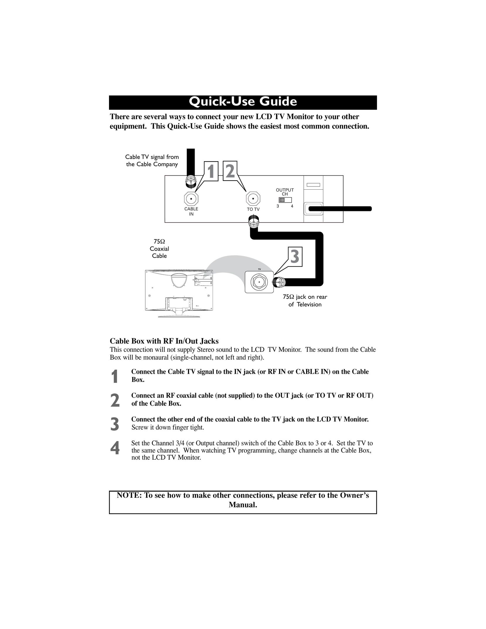 Sony 170S7 Cable Box User Manual
