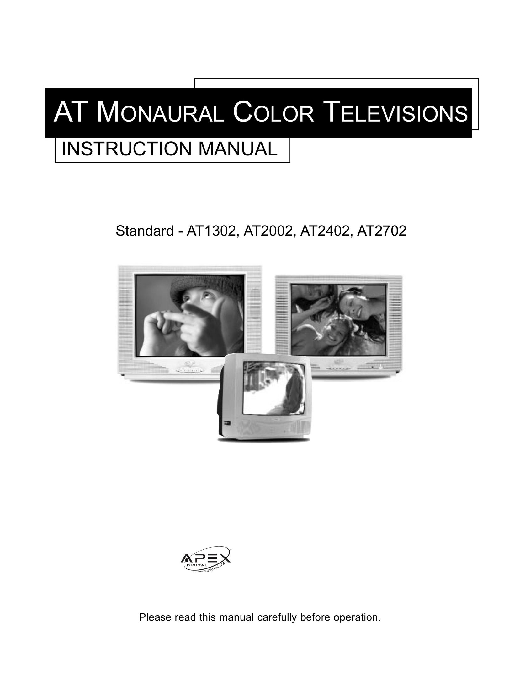 Apex Digital AT1302, AT 2002, AT2402, AT2702 CRT Television User Manual
